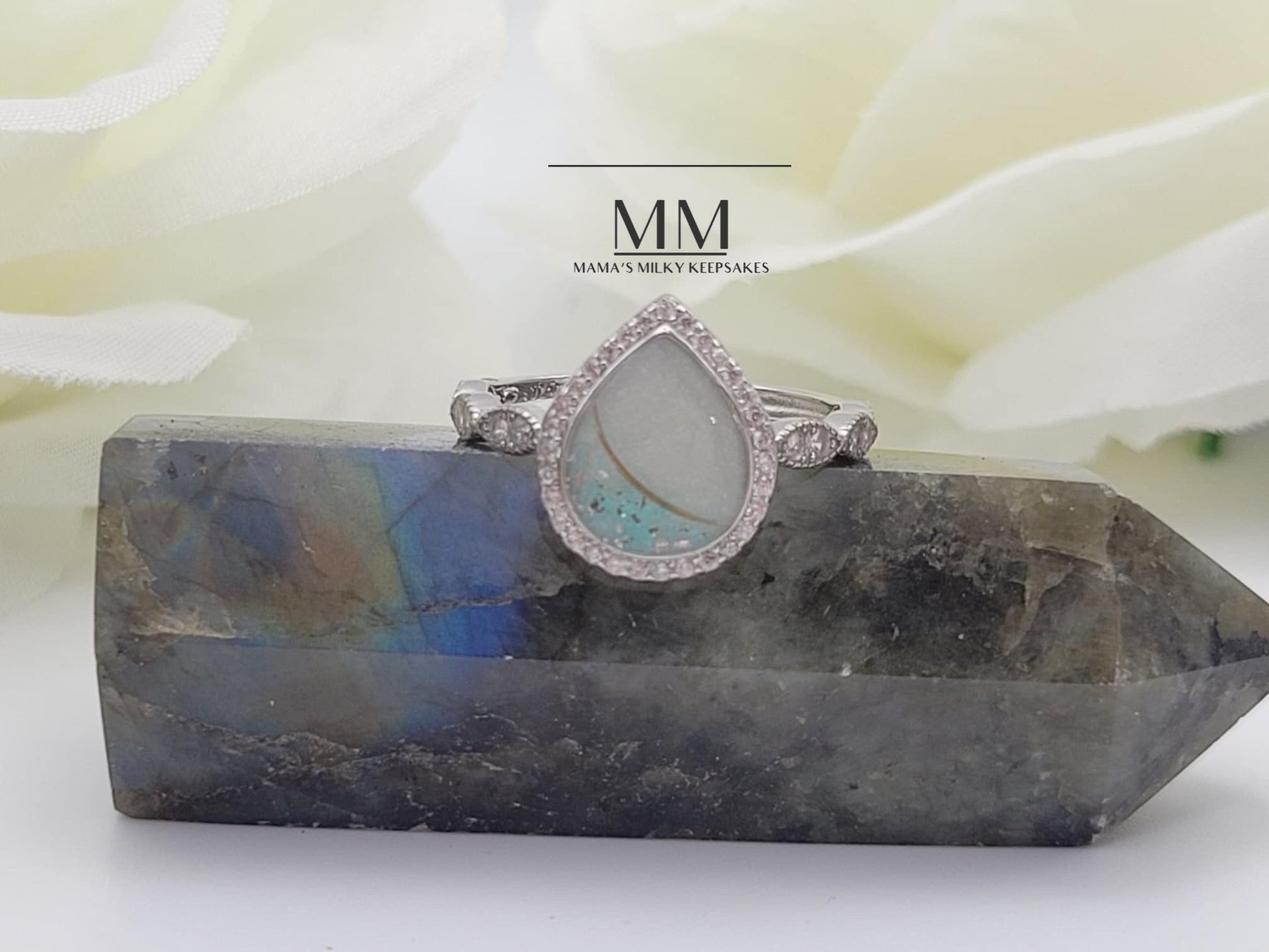 Breastmilk Pear Ring Cremation Pear Ring, Keepsake  Pear ring, Sterling Silver Pear Ring, Hair Pear Ring, Ash Pear Ring, Umbilical Cord Pear Ring, BreastmilkJewelry Pear Ring