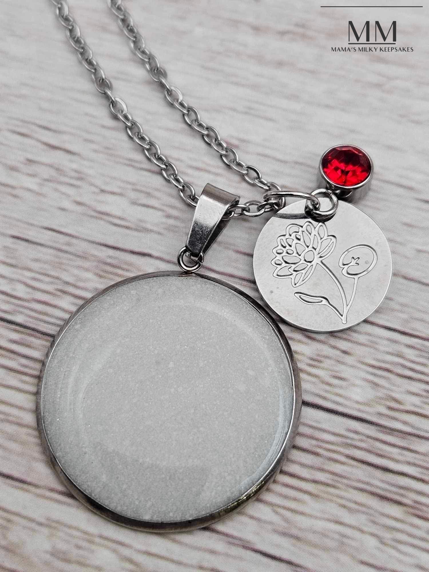 Breastmilk Round Pendant, Cremation Round Pendant, Keepsake Round Pendant, Sterling Silver Round Pendant, Hair Pendant, Ash Pendant, Umbilical Cord Pendant, BreastmilkJewelry Round Pendant Solid 14K Gold Pendant