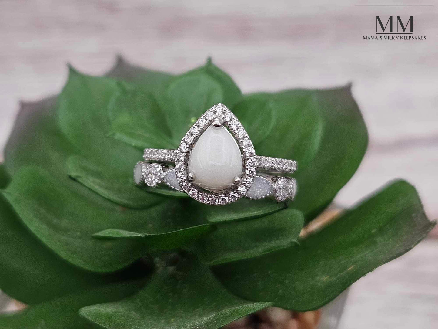 Breastmilk Pear Ring, Cremation Pear Ring, Keepsake Pear Ring, Sterling Silver Pear Ring, Hair Pear Ring, Ash Pear Ring, Umbilical Cord Pear Ring, BreastmilkJewelry Pear Ring