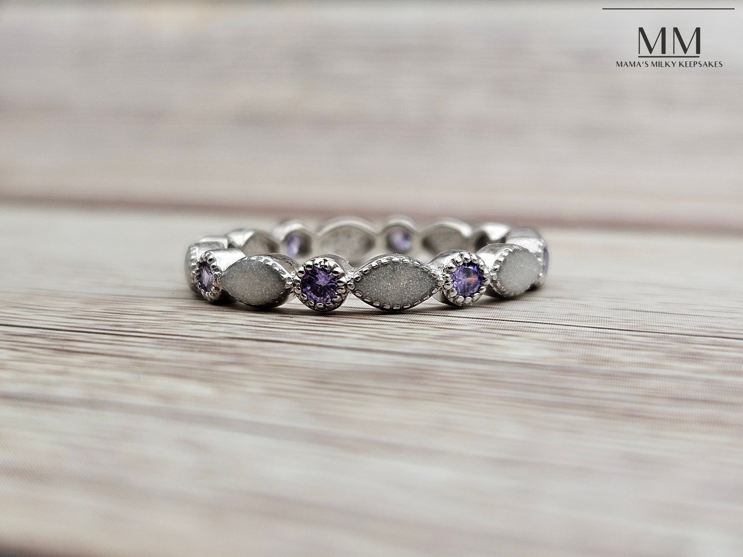 Breastmilk band ring, Cremation band ring, Keepsake Band Ring, Sterling Silver Band Ring, Hair Band Ring, Ash Band Ring, Umbilical Cord Band Ring, BreastmilkJewelry Band Ring