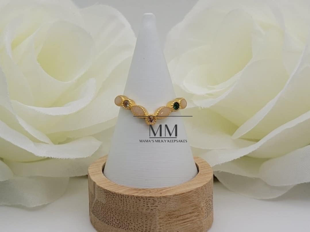 Breastmilk Stacking ring Cremation stacking ring, Keepsake stacking ring, Sterling Silver stacking ring, Hair stacking ring, Ash Heart stacking ring, Umbilical Cord stacking ring, BreastmilkJewelry stacking ring