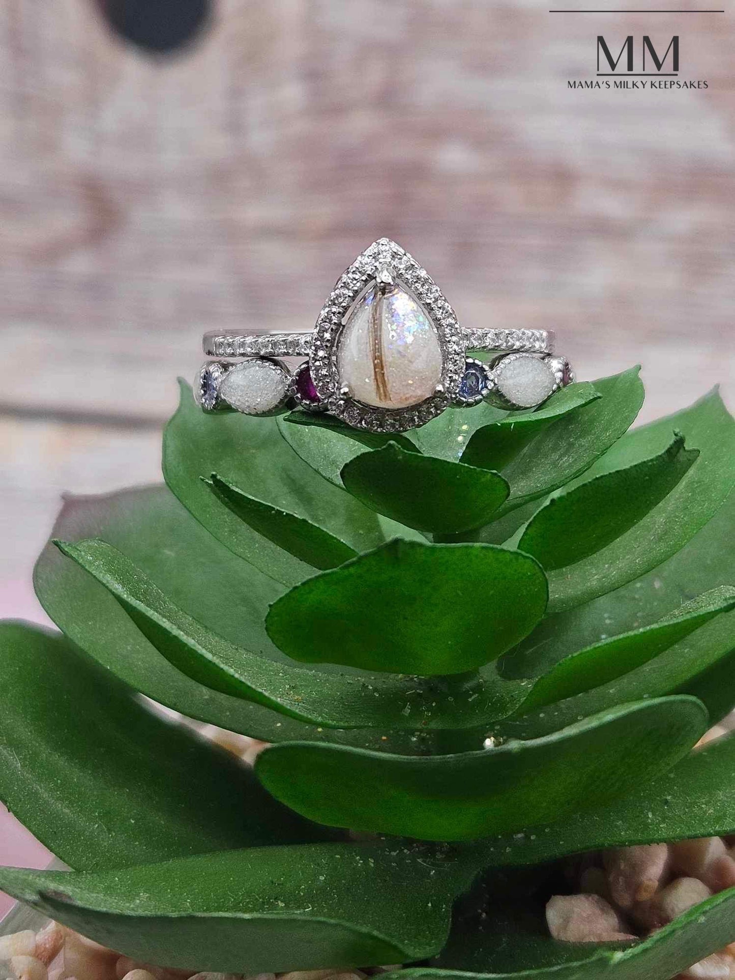 Breastmilk Pear Ring, Cremation Pear Ring, Keepsake Pear Ring, Sterling Silver Pear Ring, Hair Pear Ring, Ash Pear Ring, Umbilical Cord Pear Ring, BreastmilkJewelry Pear Ring