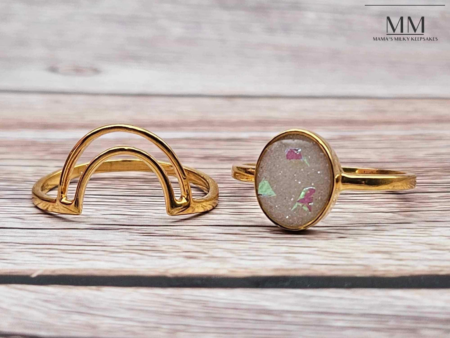Rainbow Two Piece Ring DIY