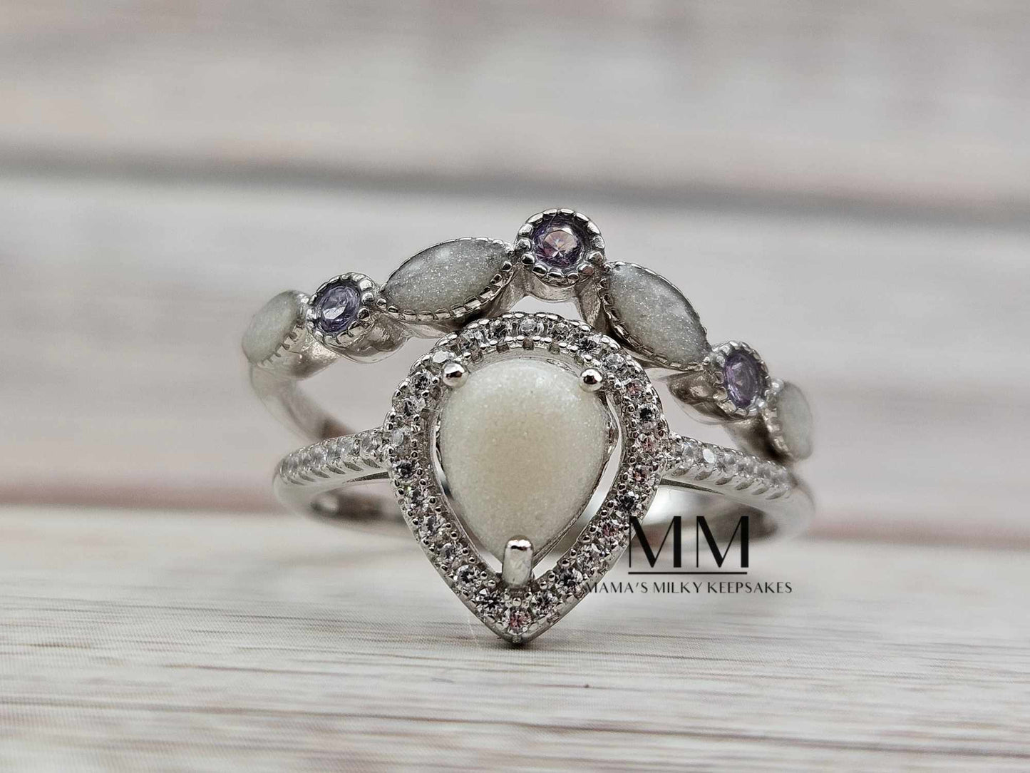 Breastmilk Pear Set, Cremation Pear Set, Keepsake Pear Set, Sterling Silver Pear Set, Hair Pair Set, Ash Pear Set, Umbilical Cord Pear Set, BreastmilkJewelry Pear Set