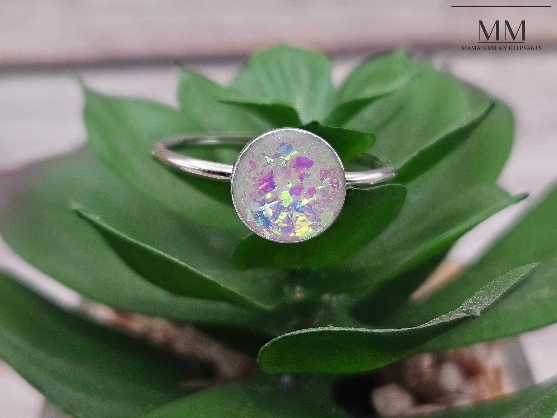 Breastmilk Round Ring, Cremation Round Ring, Keepsake Round Ring, Sterling Silver Round Ring, Hair Ring, Ash Ring, Umbilical Cord Ring, BreastmilkJewelry Round Ring, DIY Round Ring