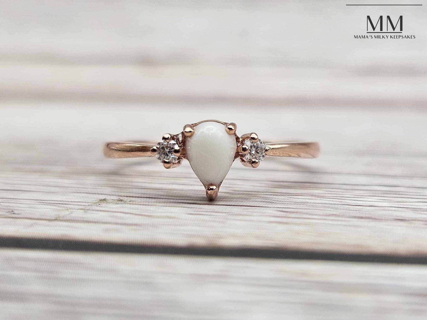 Breastmilk Pear Ring, Cremation Pear Ring, Keepsake Pear Ring, Sterling Silver Pear Ring, Hair Pear Ring, Ash Pear Ring, Umbilical Cord Pear Ring, BreastmilkJewelry Pear Ring