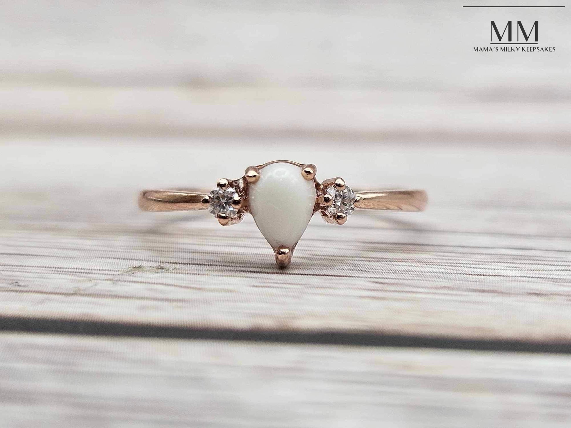 Breastmilk Pear Ring, Cremation Pear Ring, Keepsake Pear Ring, Sterling Silver Pear Ring, Hair Pear Ring, Ash Pear Ring, Umbilical Cord Pear Ring, BreastmilkJewelry Pear Ring