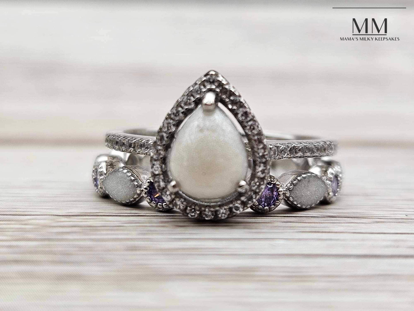 Breastmilk Pear Ring, Cremation Pear Ring, Keepsake Pear Ring, Sterling Silver Pear Ring, Hair Pear Ring, Ash Pear Ring, Umbilical Cord Pear Ring, BreastmilkJewelry Pear Ring