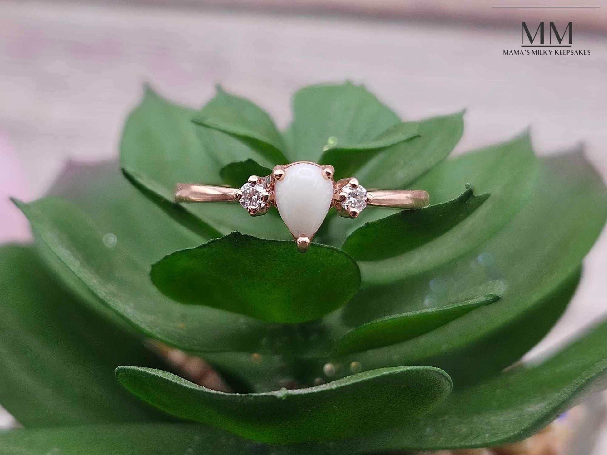 Breastmilk Pear Ring, Cremation Pear Ring, Keepsake Pear Ring, Sterling Silver Pear Ring, Hair Pear Ring, Ash Pear Ring, Umbilical Cord Pear Ring, BreastmilkJewelry Pear Ring