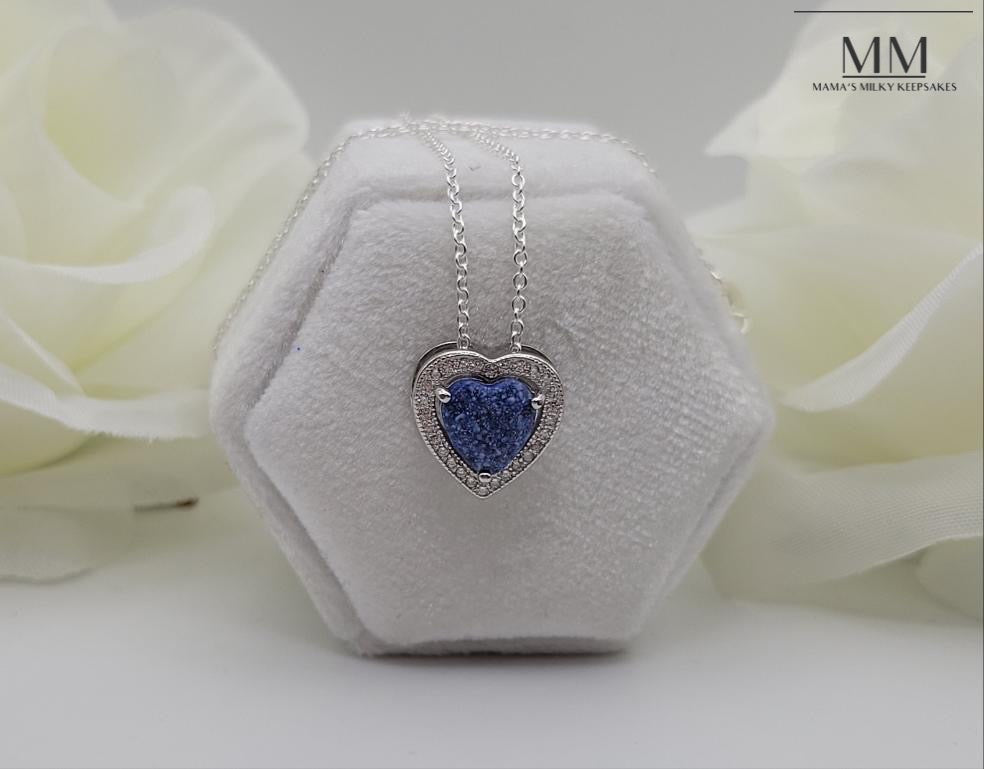Breastmilk Heart Pendant, Cremation Heart Pendant, Keepsake Heart Pendant, Sterling Silver Heart Pendant, Hair Heart Pendant, Ash Heart Pendant, Umbilical Cord Heart Pendant, BreastmilkJewelry Heart Pendant