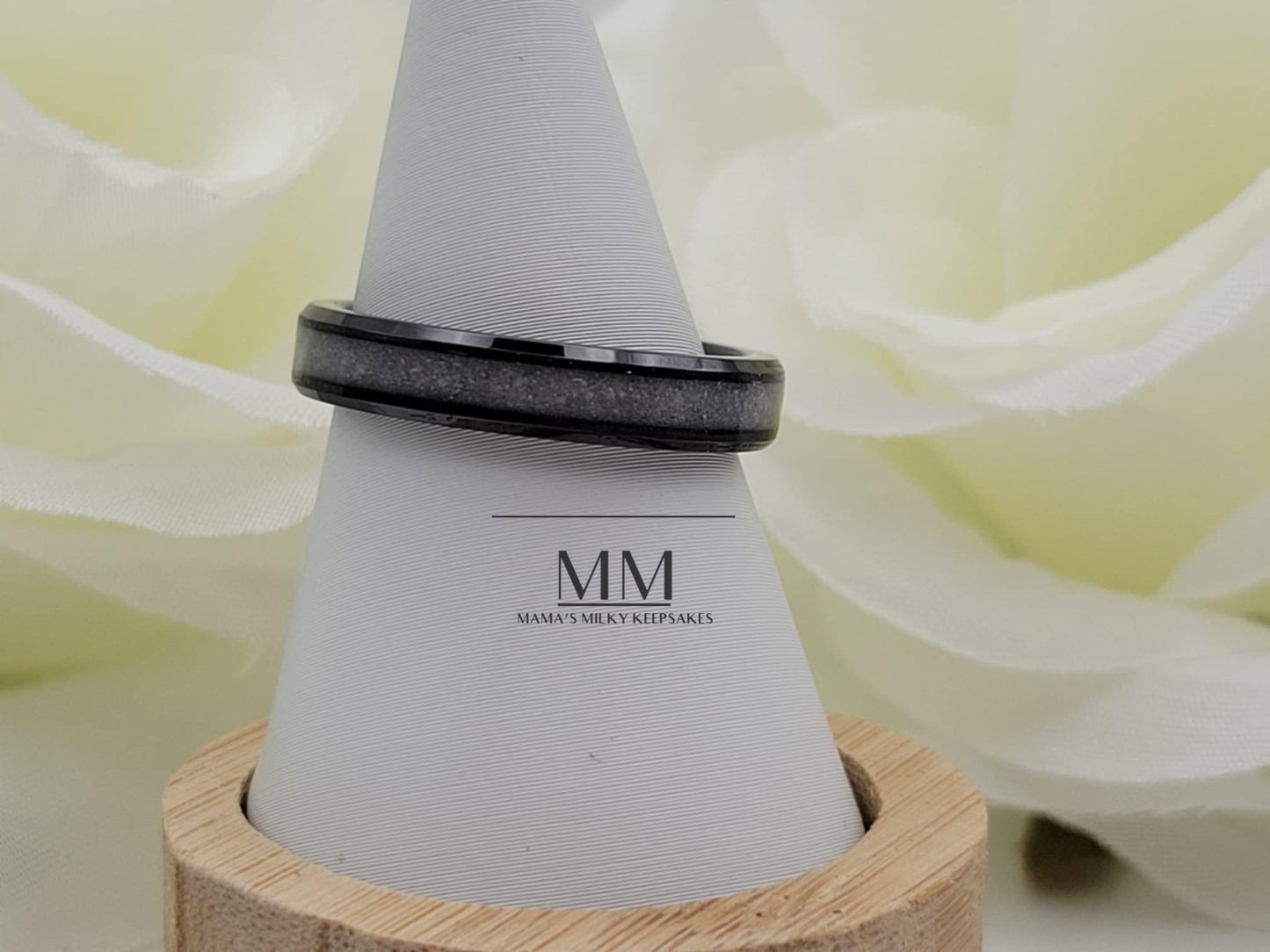Breastmilk Mens Ring Band, Cremation Mens Ring Band, Keepsake Mens Ring Band, Sterling Silver Mens Ring Band, Hair Mens Ring Band, Ash Mens Ring Band, Umbilical Cord Mens ring Band, BreastmilkJewelry Mens Ring Band