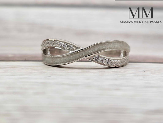 Breastmilk Infinity Rings
Cremation Infinity Rings Keepsake Infinity Rings
 Sterling Silver Infinity Rings
Hair Infinity Rings, Ash Infinity Rings , Umbilical Cord Infinity Rings
BreastmilkJewelry Infinity Rings