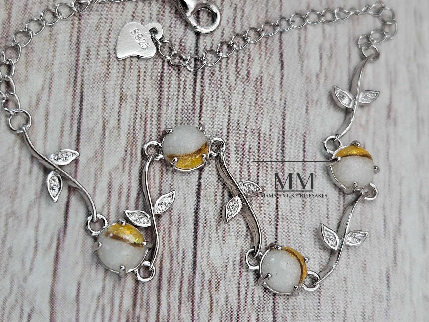 Breastmilk Round bracelet, Cremation Round bracelet, Keepsake Round bracelet, Sterling Silver Round bracelet, Hair Round bracelet, Ash Round bracelet, Umbilical Cord Round bracelet, BreastmilkJewelry Round bracelet