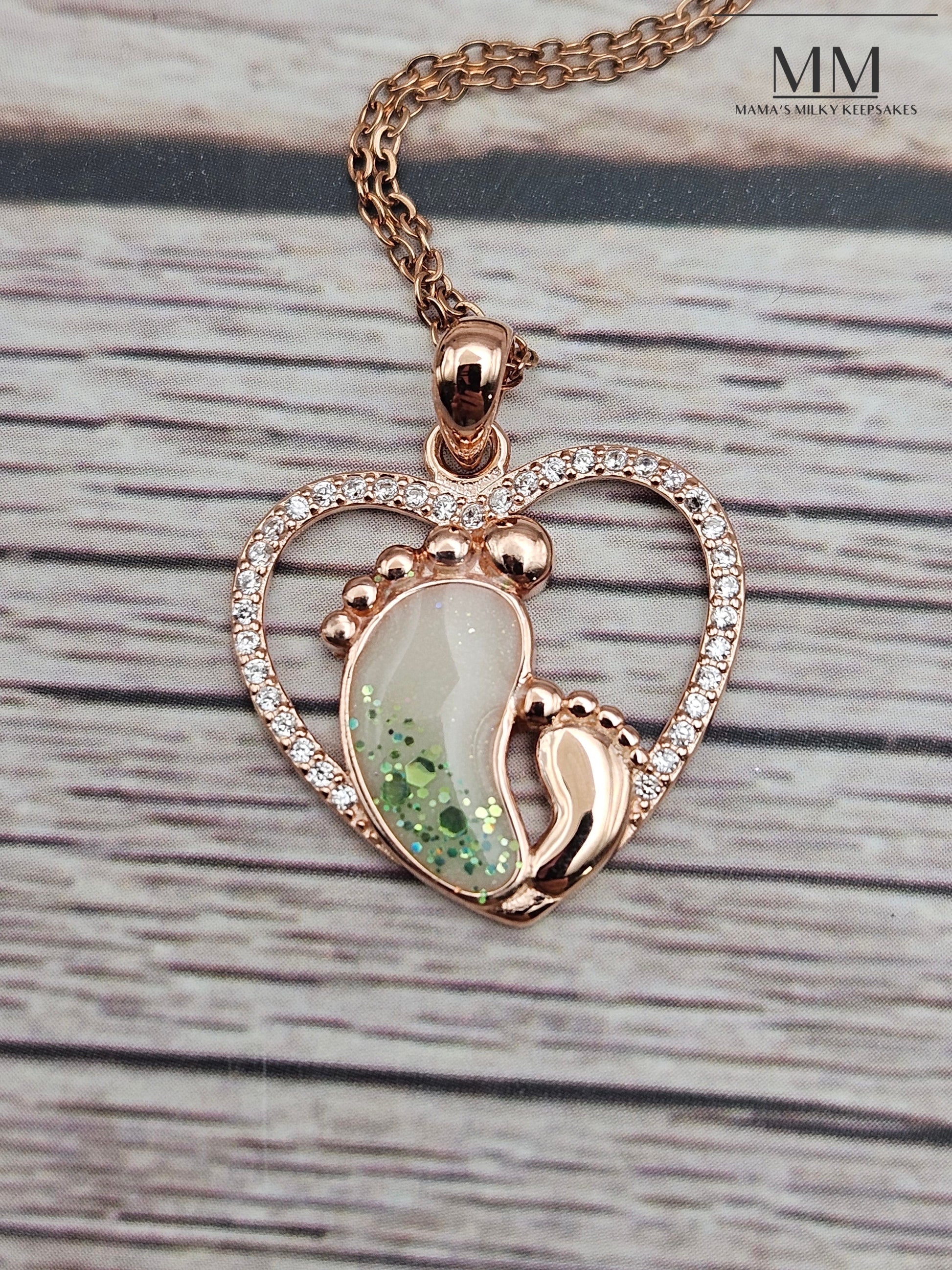 Breastmilk footprint necklace, Cremation footprint necklkace, Keepsake footprint necklace, Sterling Silver footprint necklace, Hair footprint necklace, Ash footprint necklace, Umbilical Cord footprint Necklace, BreastmilkJewelry footprint necklace