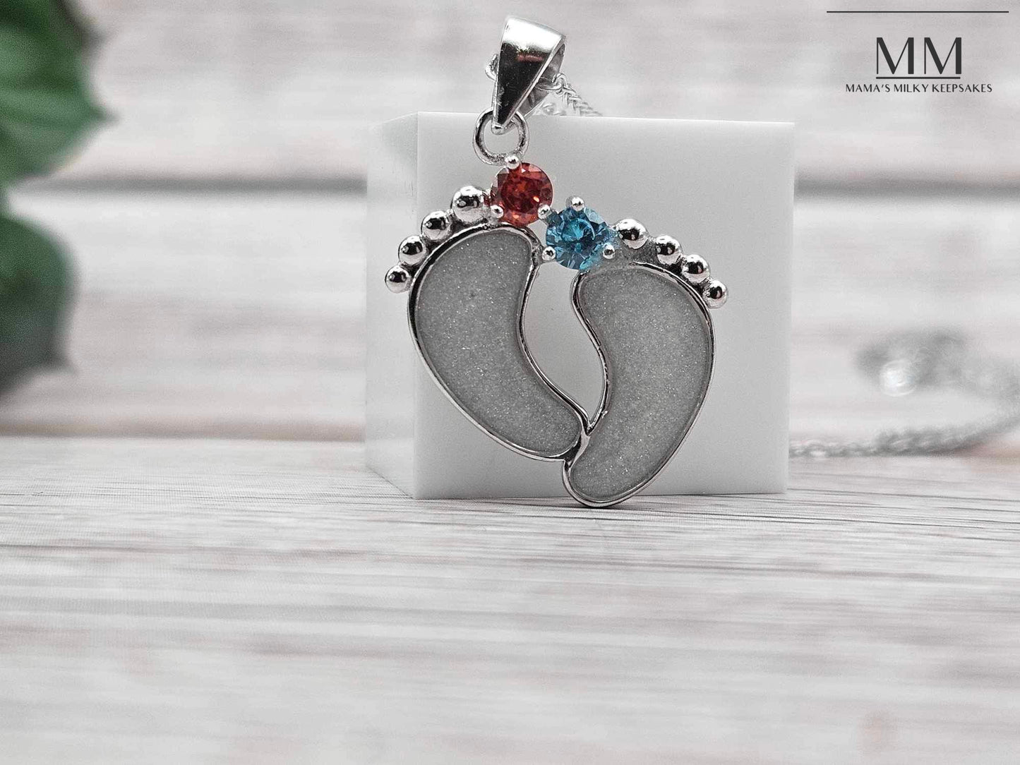 Two Feet Birthstone Pendant DIY