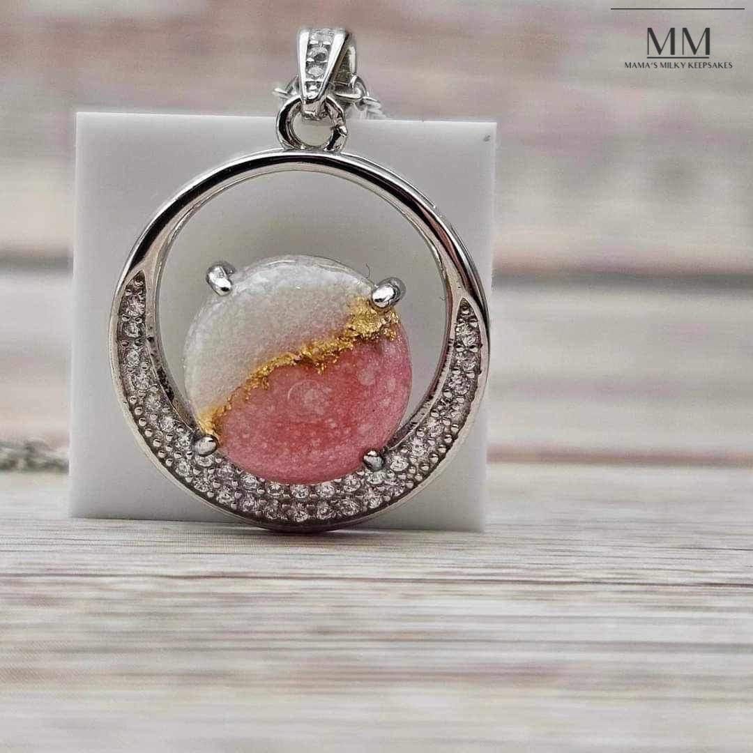 Breastmilk round necklace pendant Cremation round Necklace Pendant Keepsake round Necklace Pendant, Sterling Silver Round Necklace Pendant, Hair round Necklace Pendant, Ash Round Necklace Pendant, Umbilical Cord Round Necklace Pendant, BreastmilkJewelry Round Necklace Pendant
