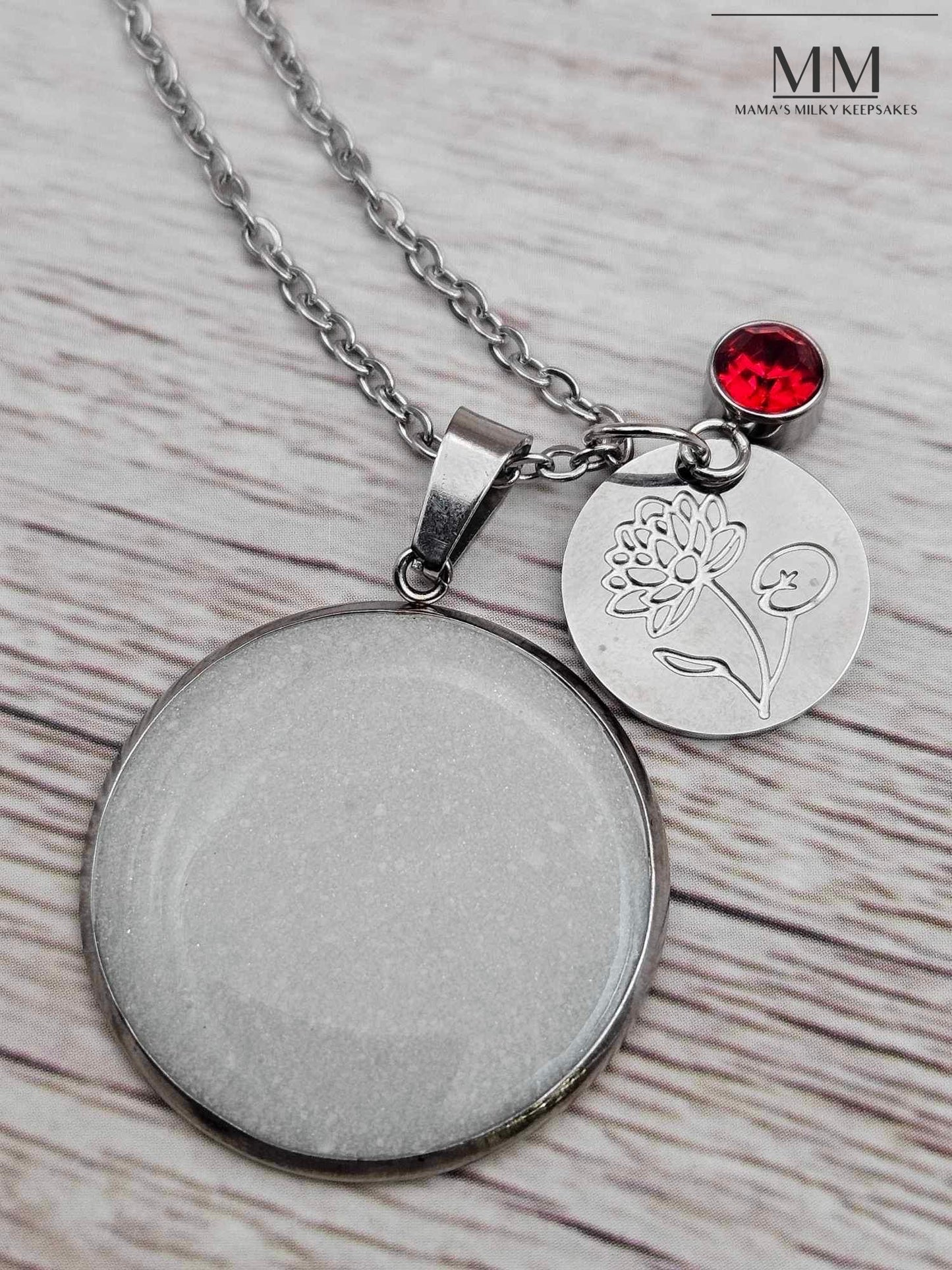 Breastmilk Round Pendant, Cremation Round Pendant, Keepsake Round Pendant, Sterling Silver Round Pendant, Hair Pendant, Ash Pendant, Umbilical Cord Pendant, BreastmilkJewelry Round Pendant Solid 14K Gold Pendant