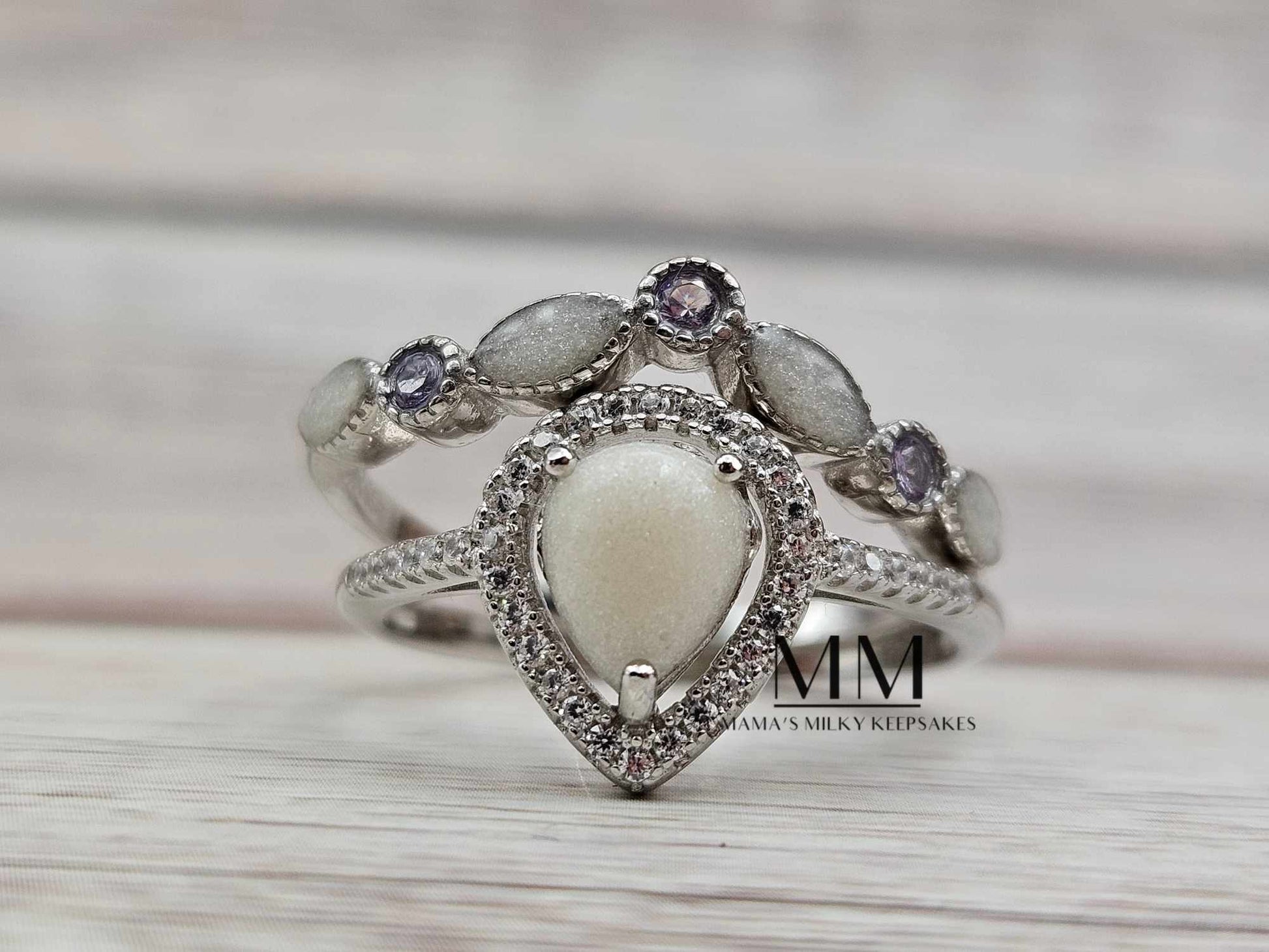 Breastmilk Pear Set, Cremation Pear Set, Keepsake Pear Set, Sterling Silver Pear Set, Hair Pair Set, Ash Pear Set, Umbilical Cord Pear Set, BreastmilkJewelry Pear Set