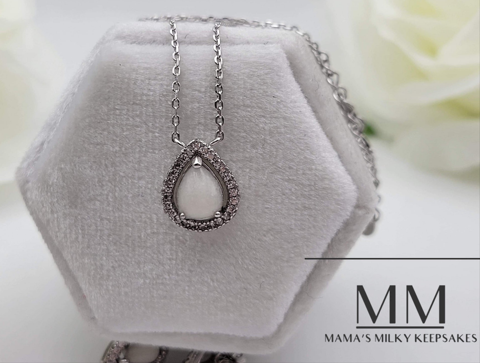 Breastmilk Pear Pendant, Cremation Pear Pendant, Keepsake Pear Pendant, Sterling Silver Pear Pendant, Hair Pear Pendant, Ash Pear Pendant, Umbilical Cord Pear Pendant, BreastmilkJewelry Pear Pendant