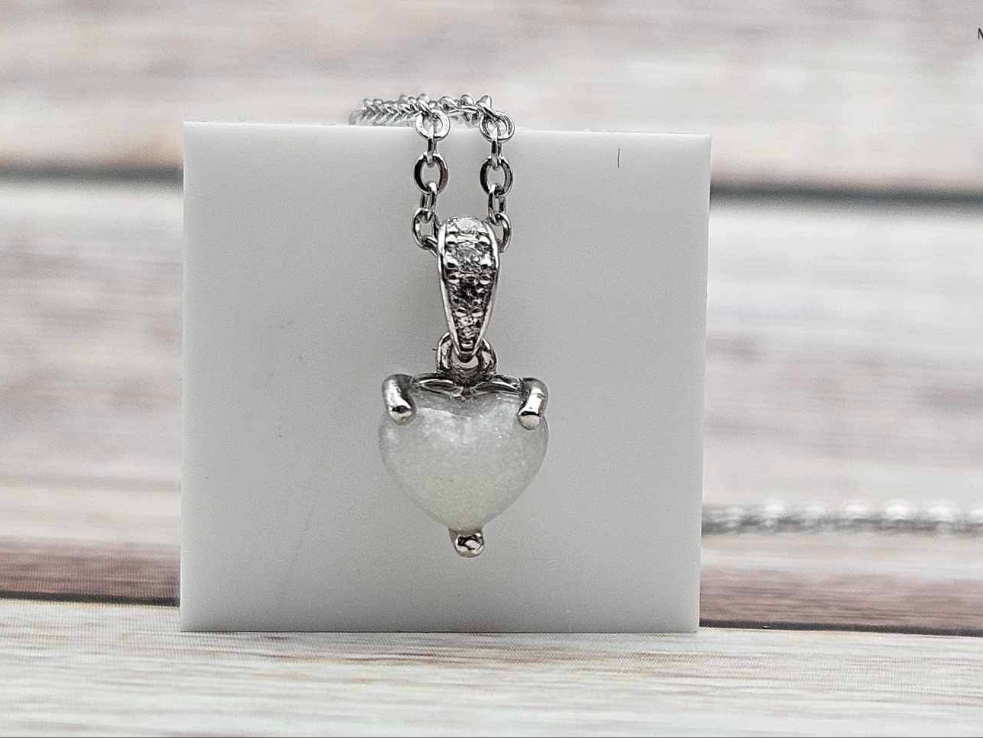 Breastmilk heart necklace, Cremation heart necklaces , Keepsake heart necklace, Sterling Silver heart necklace, Hair heart necklace, Ash Heart necklace, Umbilical Cord heart necklace, BreastmilkJewelry heart necklace