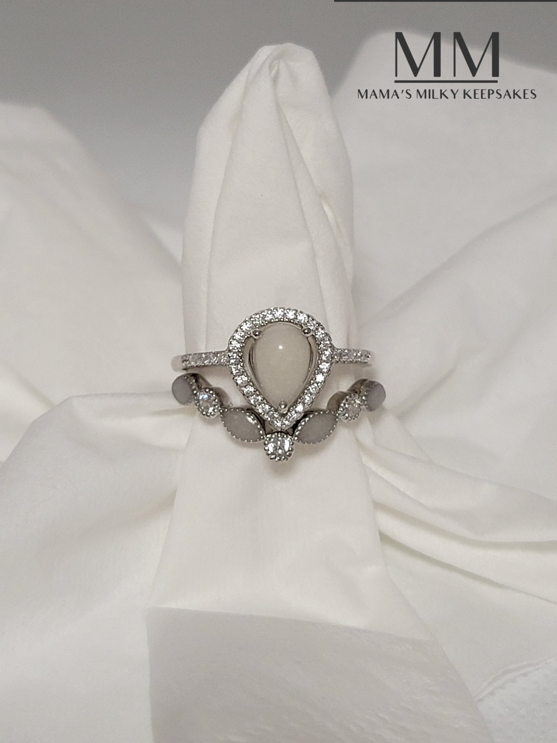 Breastmilk Pear Set, Cremation Pear Set, Keepsake Pear Set, Sterling Silver Pear Set, Hair Pair Set, Ash Pear Set, Umbilical Cord Pear Set, BreastmilkJewelry Pear Set