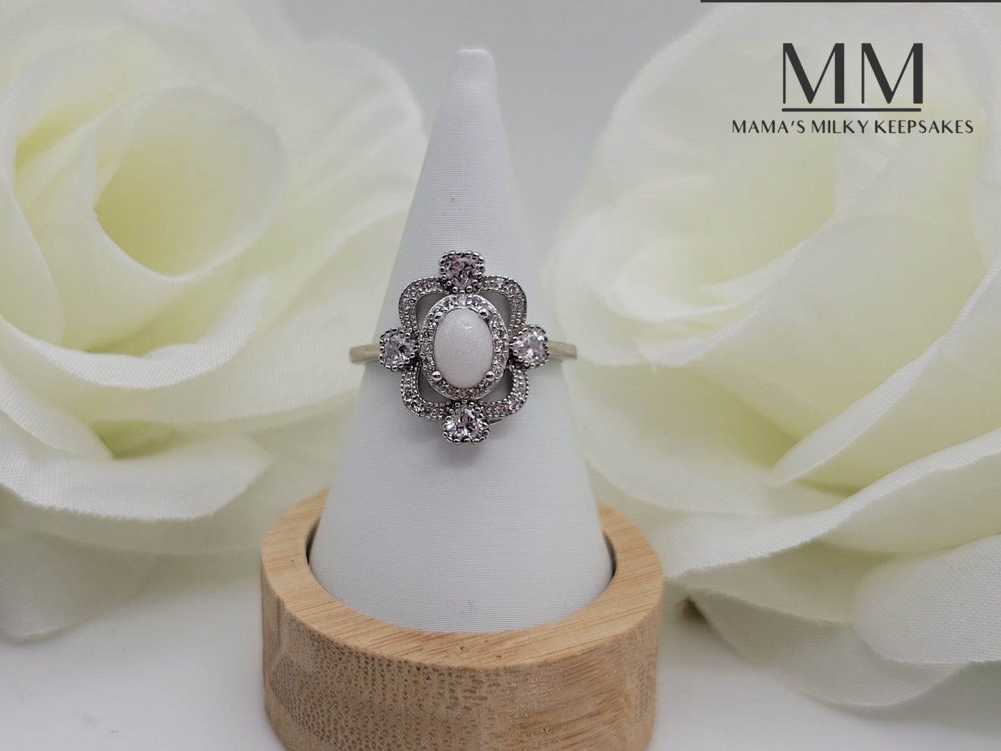 Breastmilk Oval Ring, Cremation Oval Ring, Keepsake Oval Ring, Sterling Silver Oval Ring, Hair Oval Ring, Ash Oval Ring, Umbilical Cord Oval Ring, BreastmilkJewelry Oval Ring