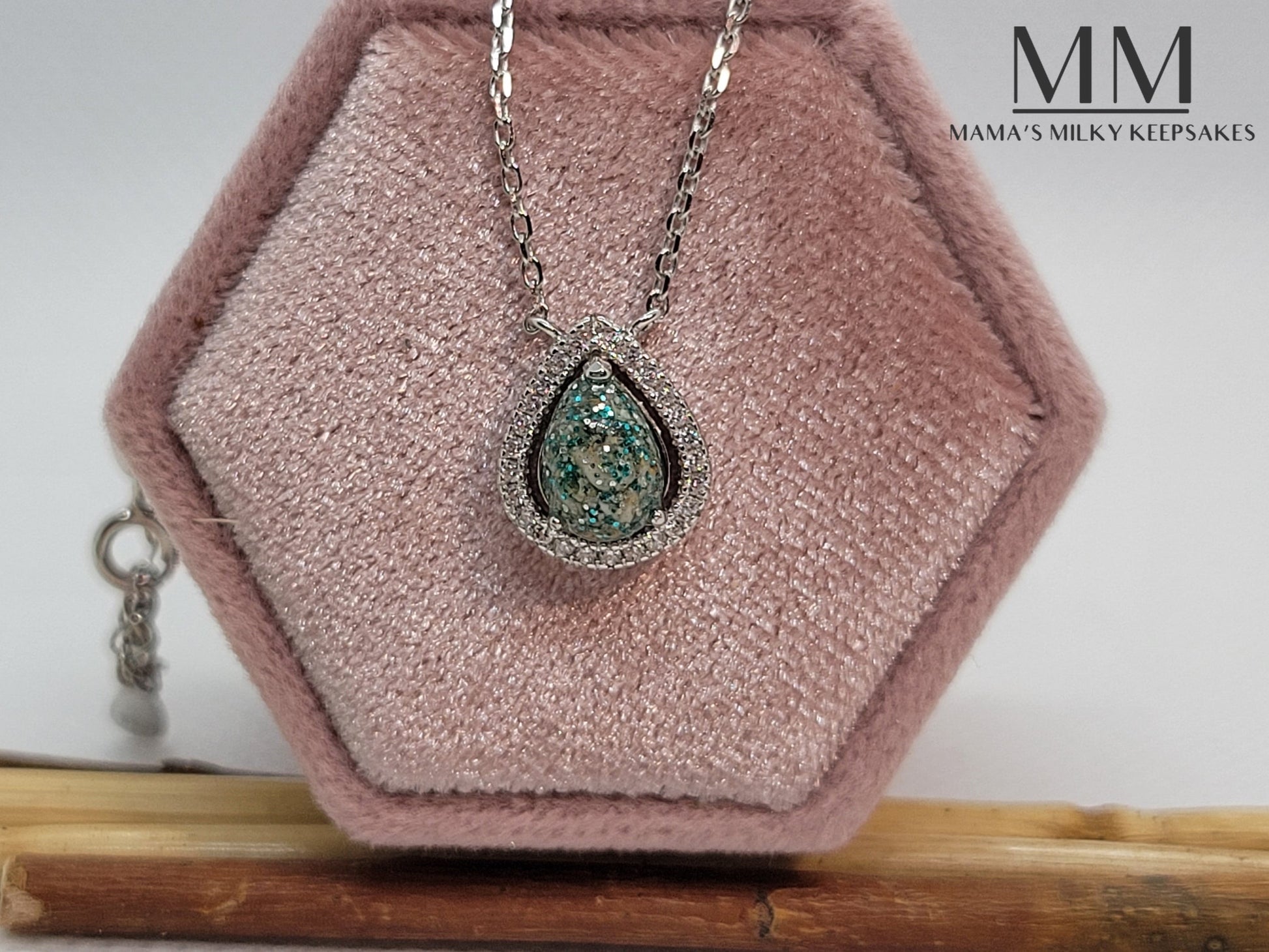 Breastmilk Pear Pendant, Cremation Pear Pendant, Keepsake Pear Pendant, Sterling Silver Pear Pendant, Hair Pear Pendant, Ash Pear Pendant, Umbilical Cord Pear Pendant, BreastmilkJewelry Pear Pendant
