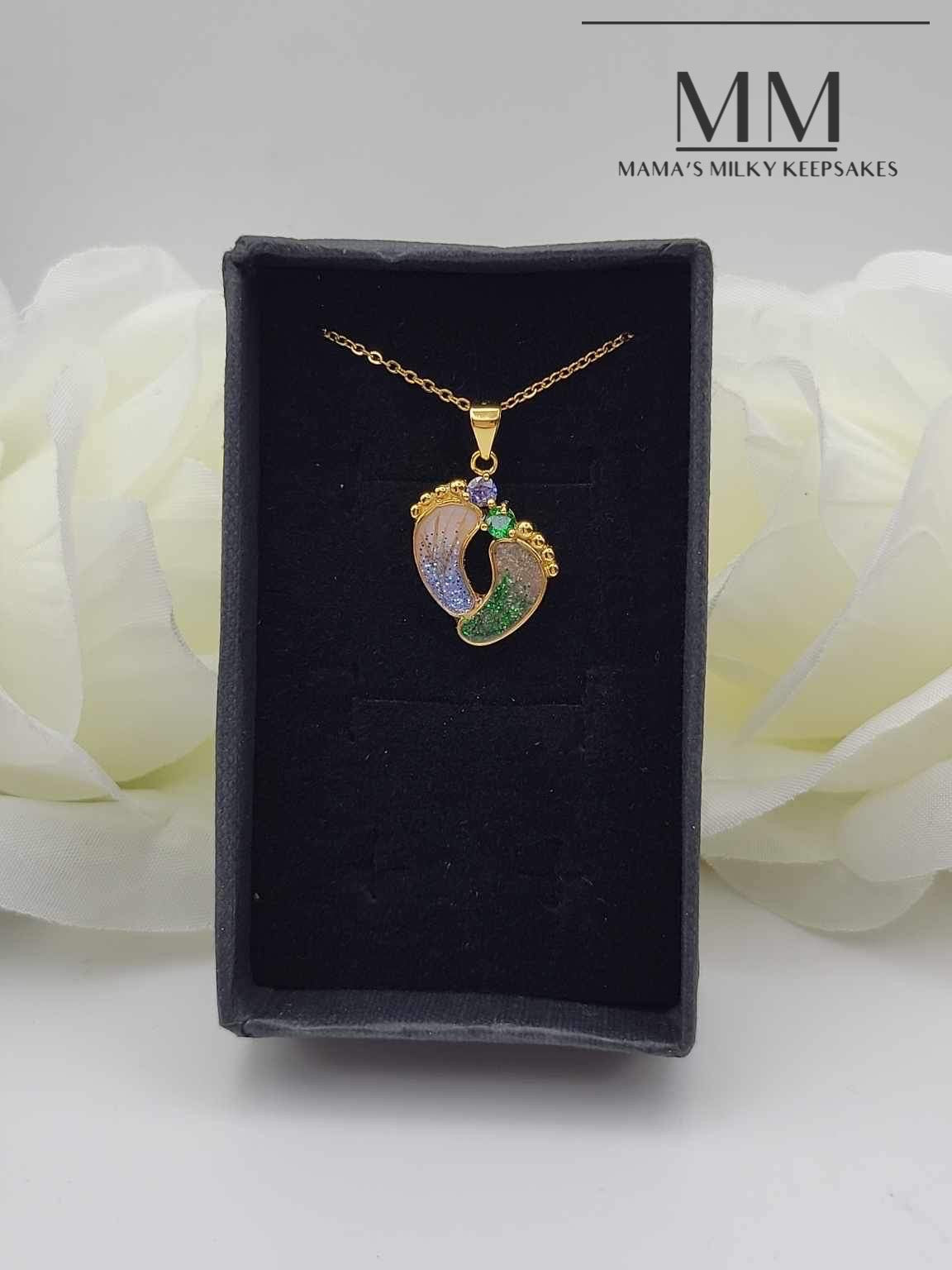 Two Feet Birthstone Pendant DIY