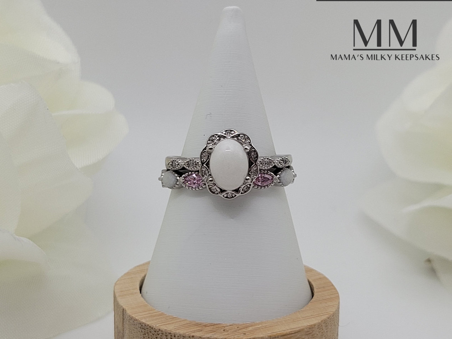 Breastmilk Oval Ring Cremation Oval Ring, Keepsake Oval Ring, Sterling Silver Oval Ring, Hair Oval Ring, Ash Oval Ring, Umbilical Cord Oval Ring, BreastmilkJewelry Oval Ring