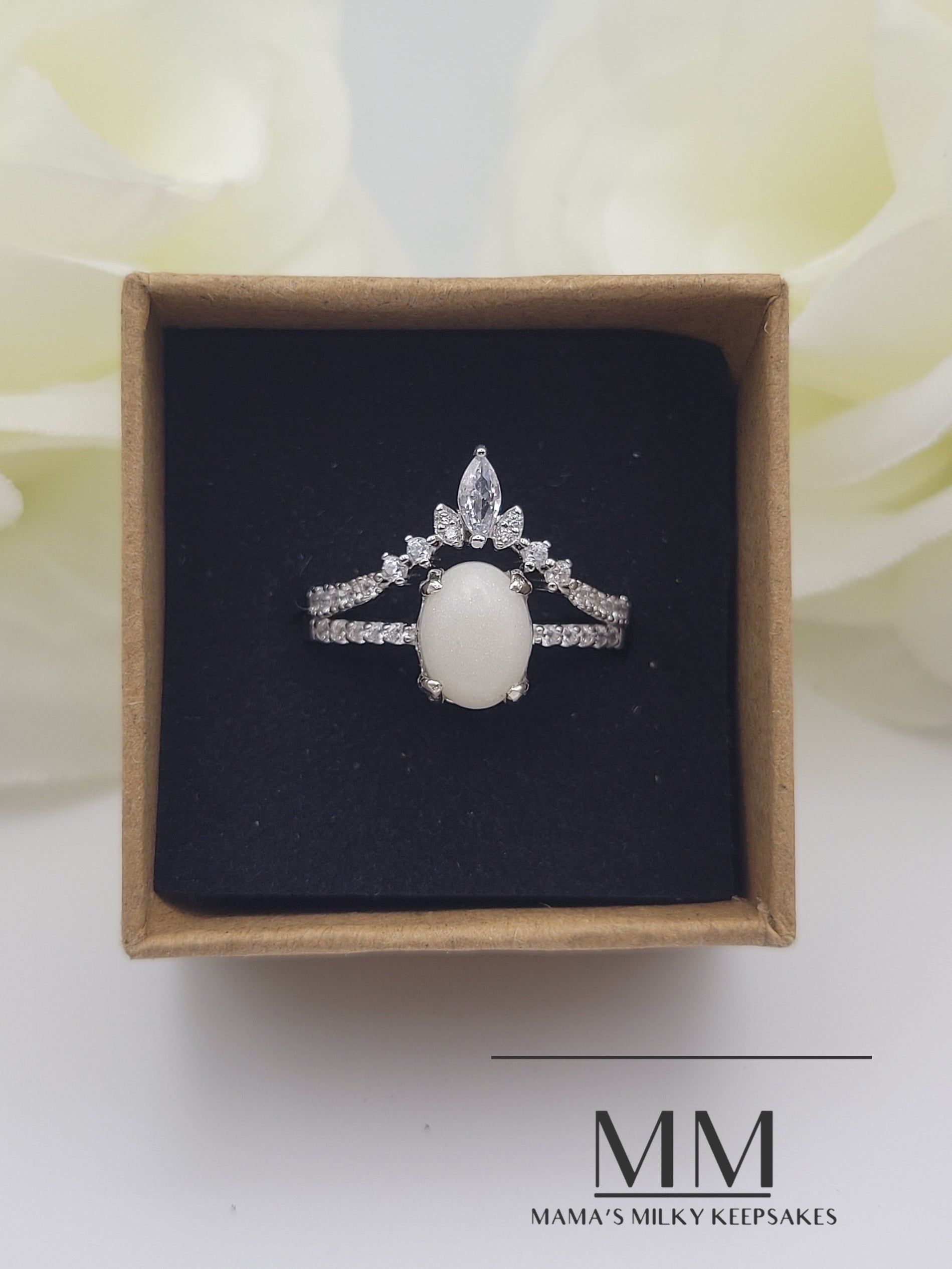 Breastmilk Oval Ring, Cremation Oval Ring, Keepsake Oval Ring, Sterling Silver Oval Ring, Hair Oval Ring, Ash Oval Ring, Umbilical Cord Oval Ring, BreastmilkJewelry Oval  Ring