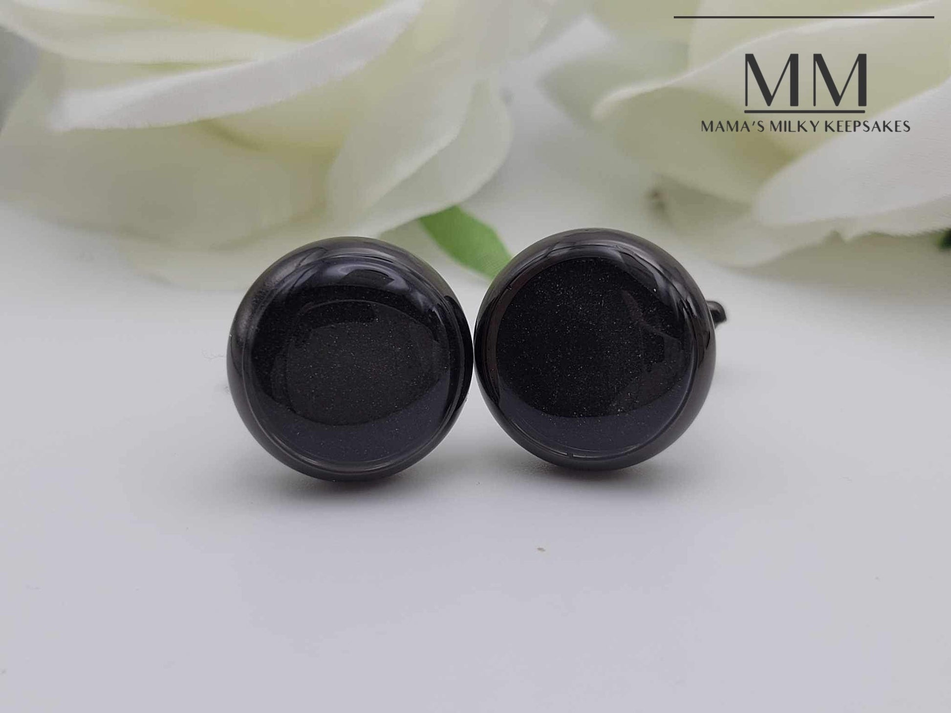 Breastmilk Round Cufflinks, Cremation Round Cufflinks , Keepsake Round Cufflinks, Sterling Silver Round cufflinks, Hair Round Cufflinks, Ash Round Cufflinks, Umbilical Cord Round Cufflinks, BreastmilkJewelry Round Cufflinks