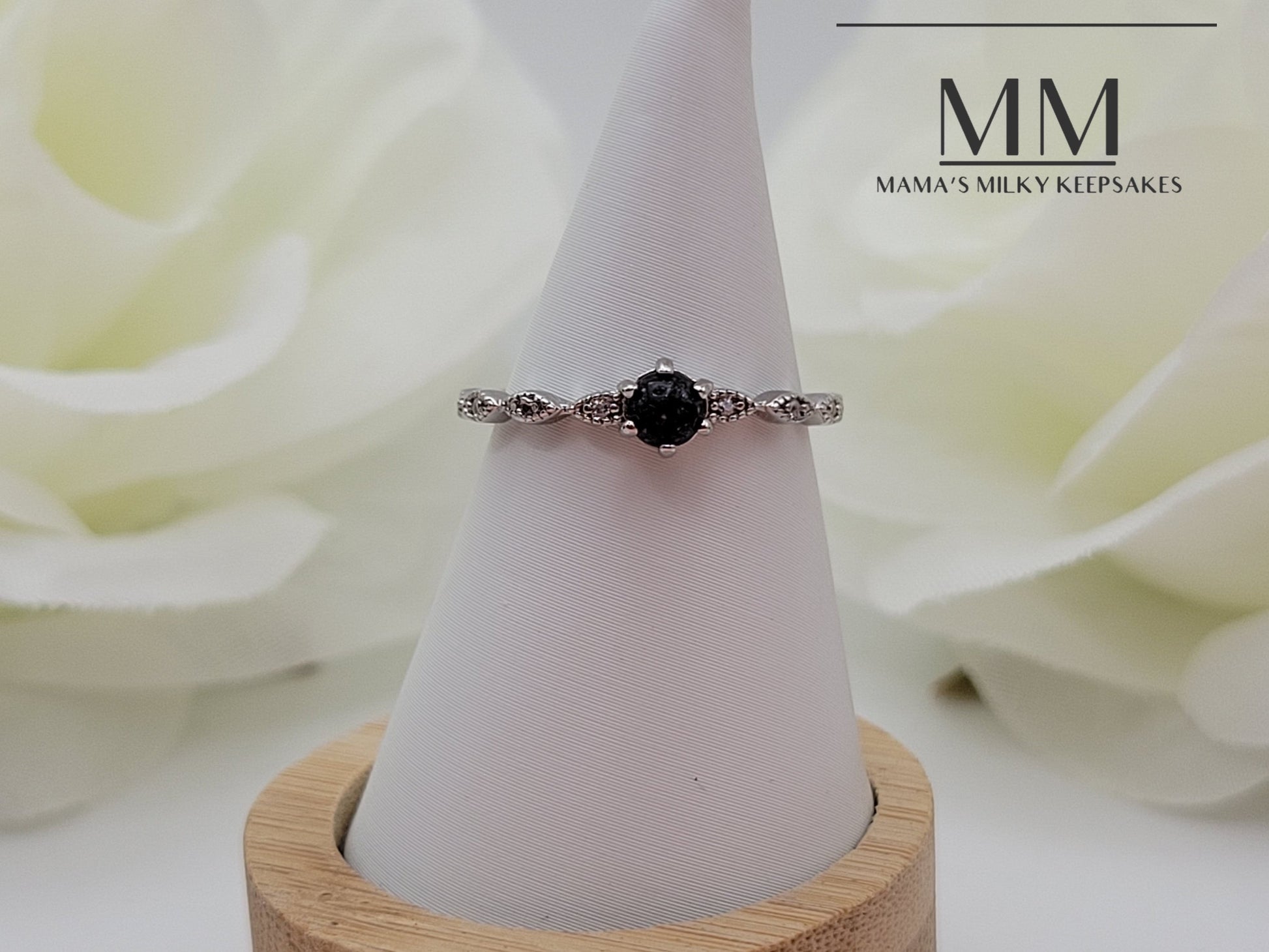 Breastmilk Round Ring, Cremation Round Ring, Keepsake Round Ring, Sterling Silver Round Ring, Hair Ring, Ash Ring, Umbilical Cord Ring, BreastmilkJewelry Round Ring