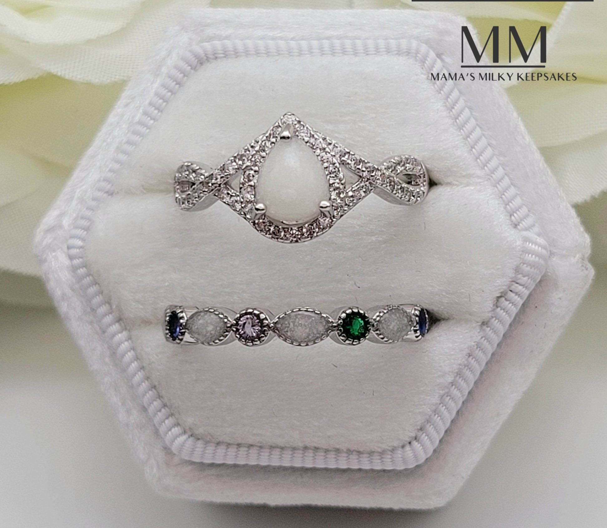 Breastmilk Pear Set, Cremation Pear Set, Keepsake Pear Set, Sterling Silver Pear Set, Hair Pear Set, Ash Pear Set, Umbilical Cord Pear Set, BreastmilkJewelry Pear Set