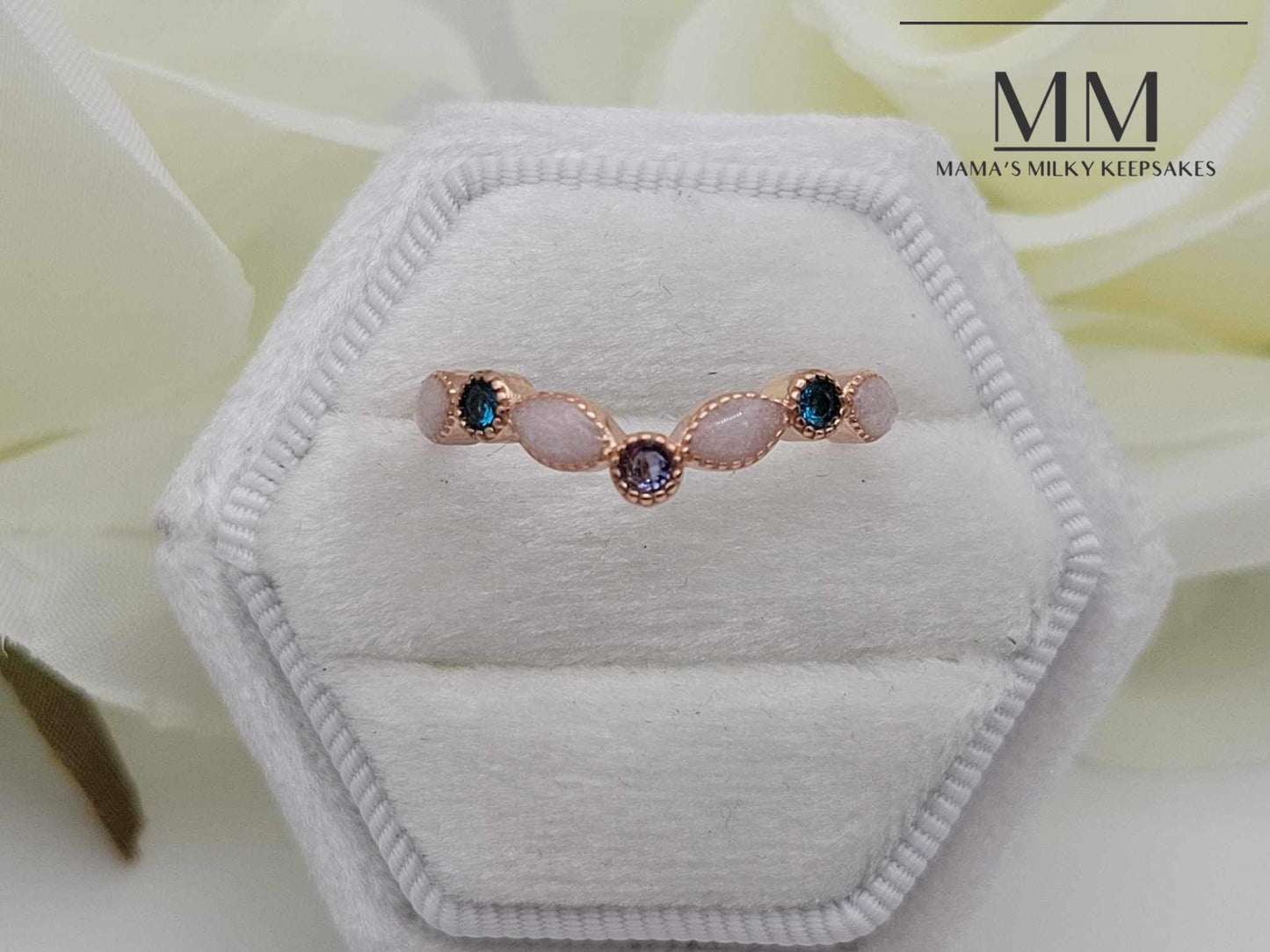 Breastmilk Stacking Band Ring Cremation Stacking Band Ring, Keepsake Stacking Band ring, Sterling Silver Stacking Band Ring, Hair Stacking Band Ring, Ash Stacking Band Ring, Umbilical Cord Stacking Band Ring, BreastmilkJewelry Stacking Ring