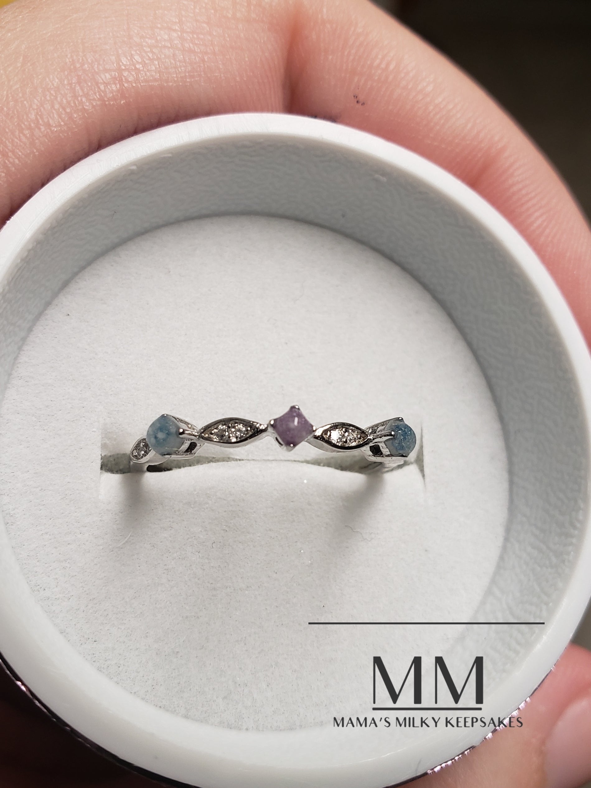 Breastmilk Round Ring Cremation Round Ring, Keepsake Round Ring, Sterling Silver Round Ring, Hair Round Ring, Ash Round Ring, Umbilical Cord Round Ring, BreastmilkJewelry Round Ring