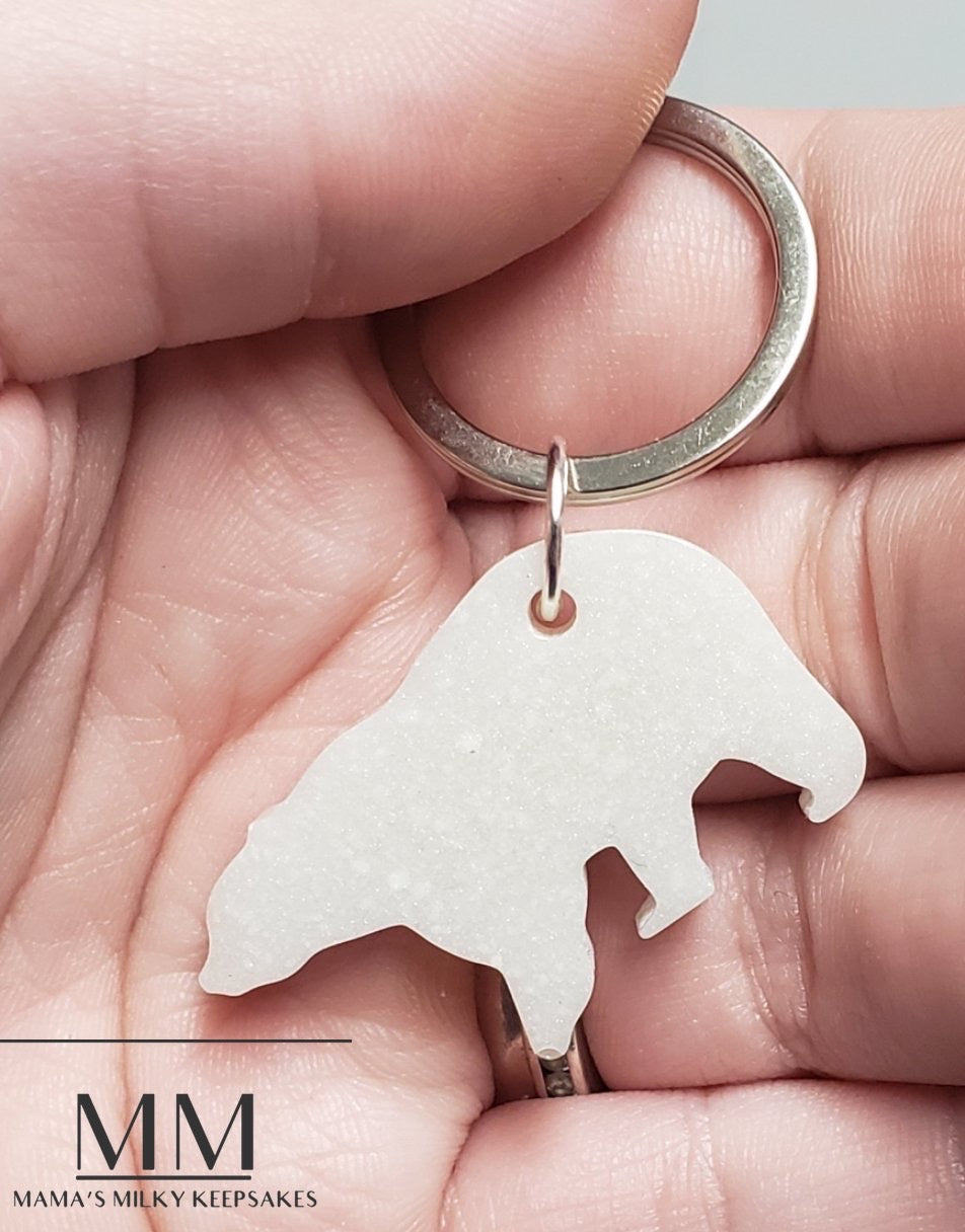 Breastmilk animal keychain, Cremation Animal Keychain, Keepsake Animal Keychain, Sterling Silver Animal Keychain, Hair Animal Keychain, Ash Animal Keychain, Umbilical Cord Animal Keychain, BreastmilkJewelry Animal Keychain