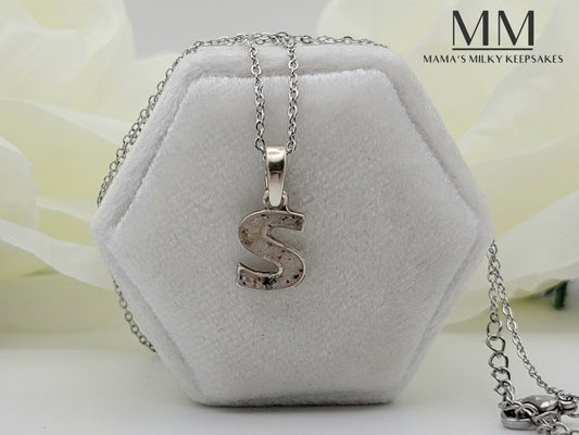 Breastmilk Letter Necklace Pendant
Cremation Letter Necklace Pendant Keepsake Letter Necklace Pendant
 Sterling Silver Letter Necklace Pendant
Hair Letter Necklace Pendant, Ash Letter Necklace Pendant , Umbilical Cord Letter Necklace Pendant
BreastmilkJewelry Letter necklace Pendant