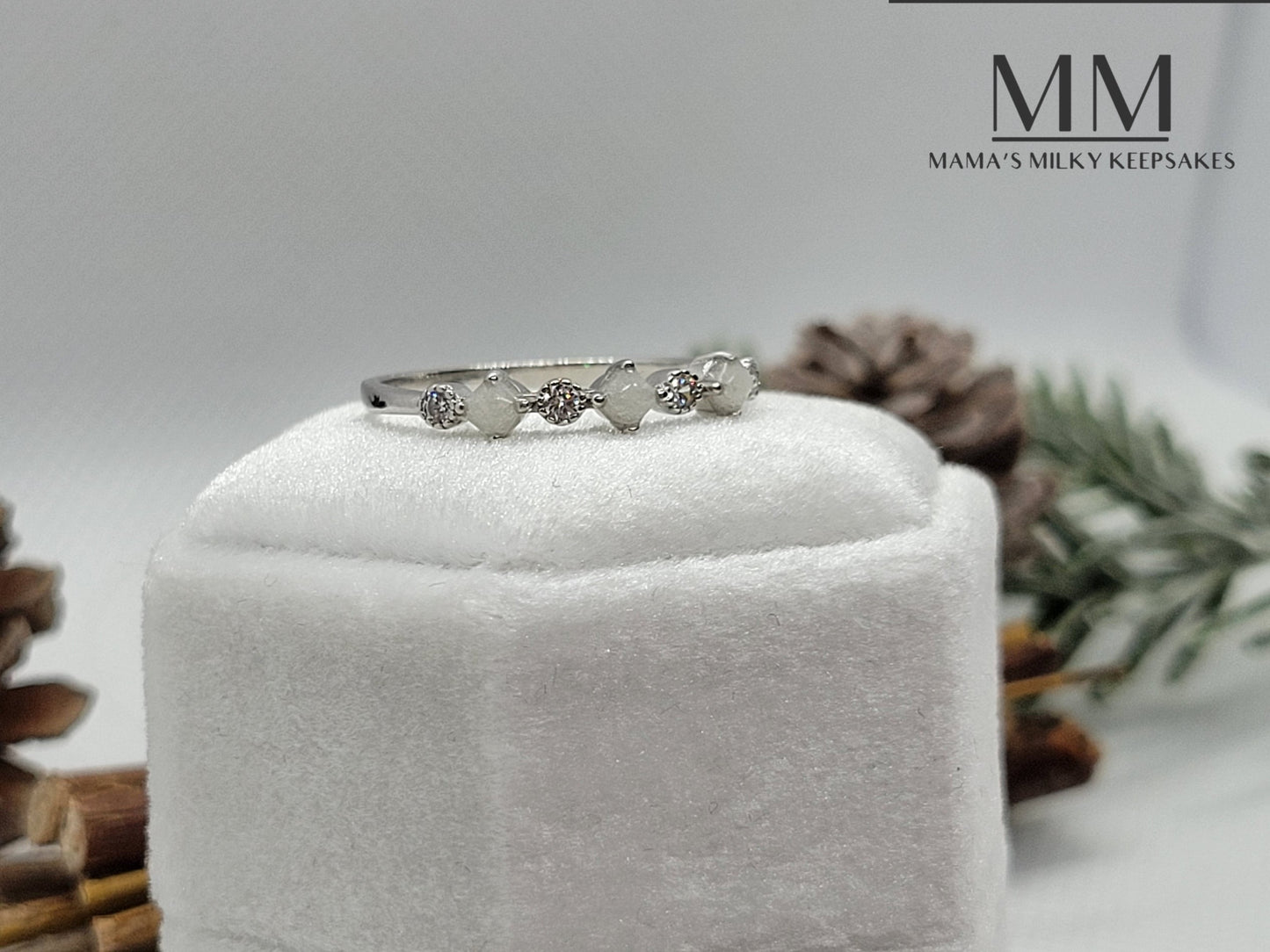 Breastmilk Round Ring, Cremation Round Ring, Keepsake Round Ring, Sterling Silver Round Ring, Hair Round Ring, Ash Round Ring, Umbilical Cord Round Ring, BreastmilkJewelry Round Ring