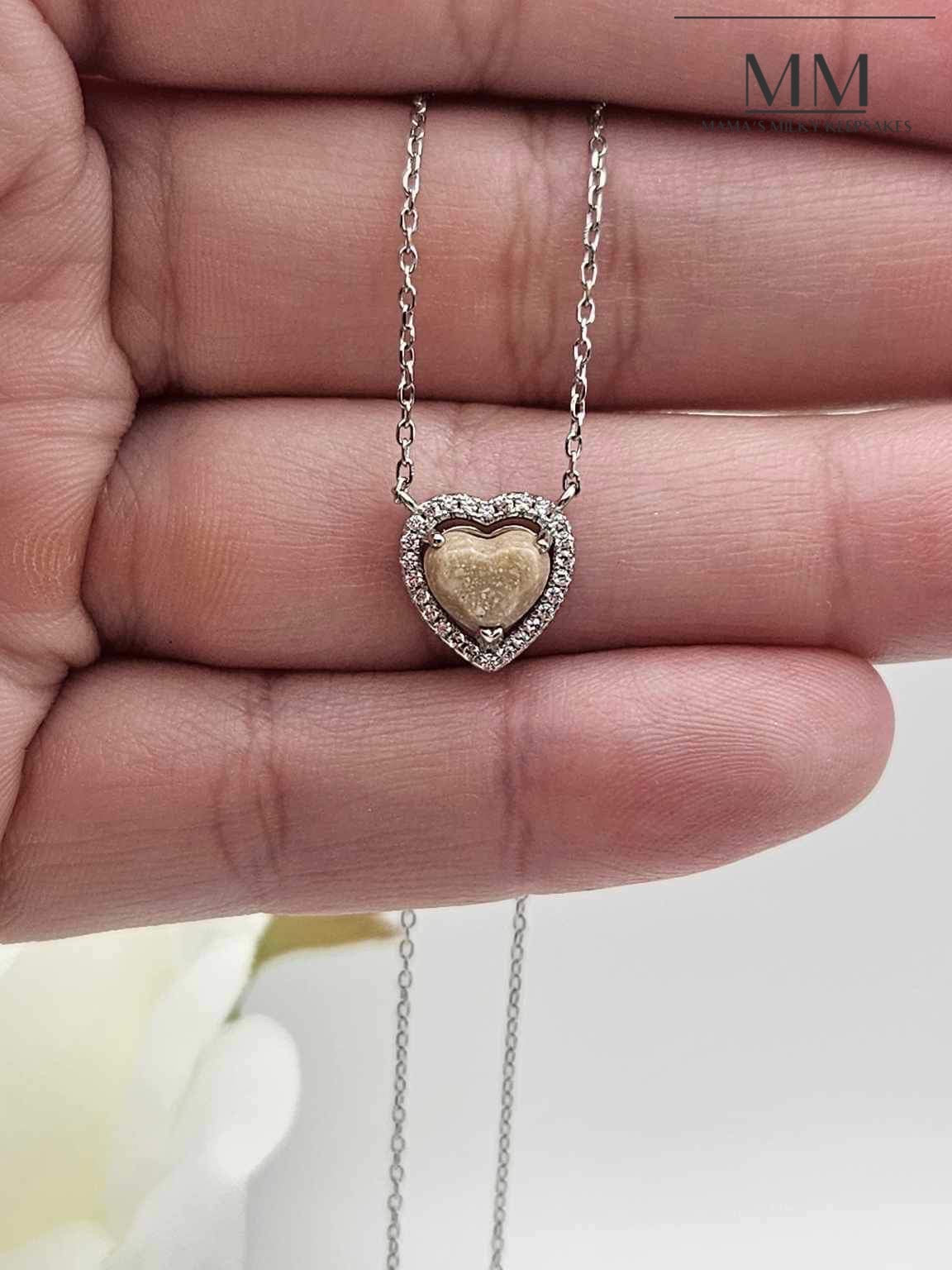 Breastmilk Heart Pendant, Cremation Heart Pendant, Keepsake Heart Pendant, Sterling Silver Heart Pendant, Hair Heart Pendant, Ash Heart Pendant, Umbilical Cord Heart Pendant, BreastmilkJewelry Heart Pendant