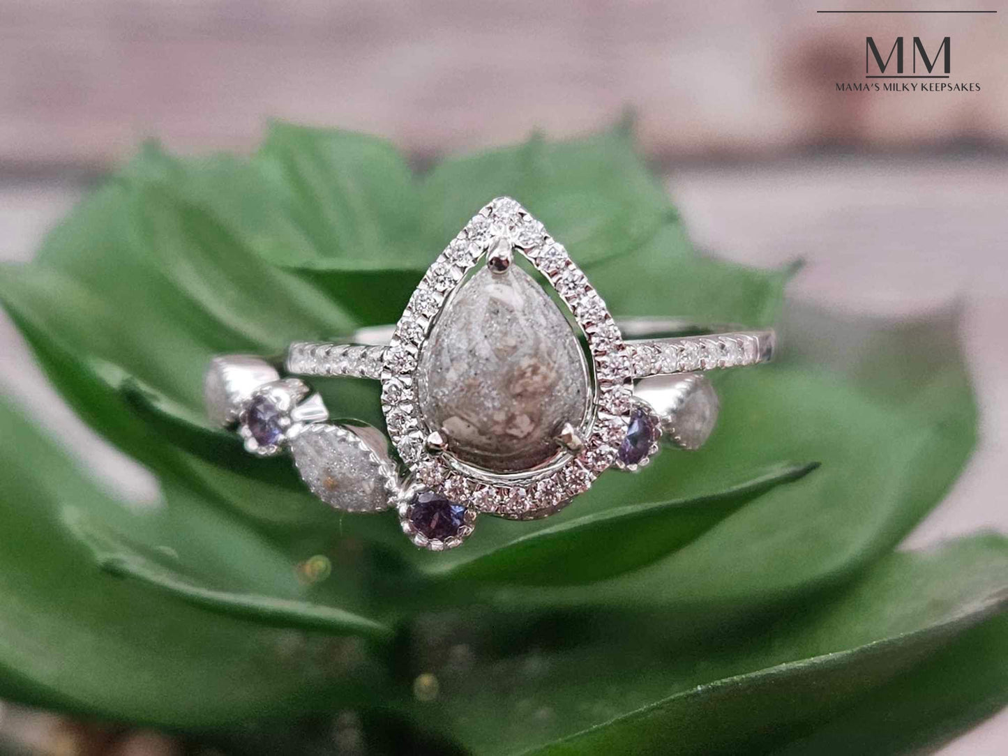 Breastmilk Pear Set, Cremation Pear Set, Keepsake Pear Set, Sterling Silver Pear Set, Hair Pair Set, Ash Pear Set, Umbilical Cord Pear Set, BreastmilkJewelry Pear Set
