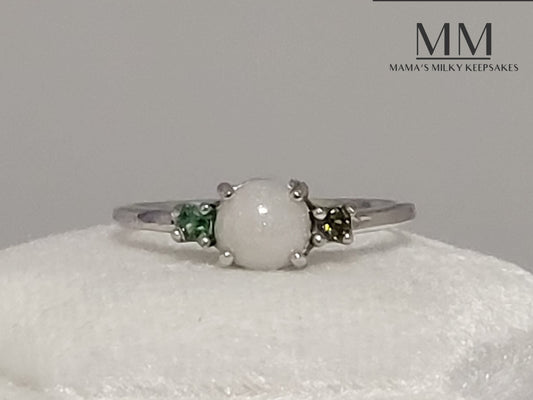 Breastmilk Round Ring Cremation Round Ring, Keepsake Round Ring, Sterling Silver Round Ring, Hair Round Ring, Ash Round Ring, Umbilical Cord Round Ring, BreastmilkJewelry Round Ring