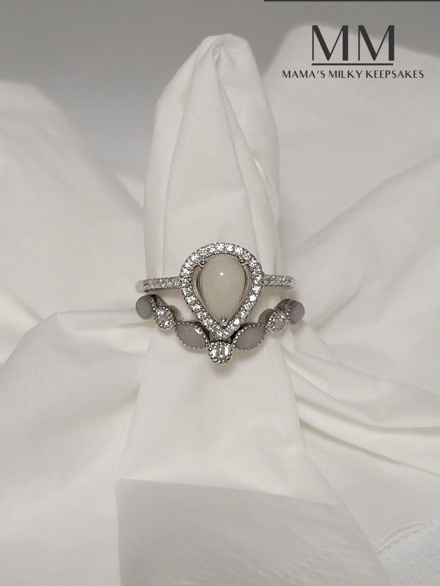 Breastmilk Pear Set, Cremation Pear Set, Keepsake Pear Set, Sterling Silver Pear Set, Hair Pair Set, Ash Pear Set, Umbilical Cord Pear Set, BreastmilkJewelry Pear Set