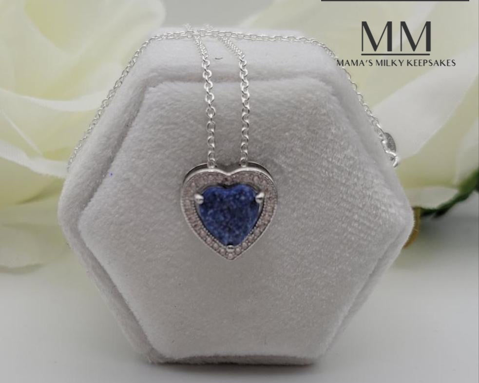 Breastmilk Heart Pendant, Cremation Heart Pendant, Keepsake Heart Pendant, Sterling Silver Heart Pendant, Hair Heart Pendant, Ash Heart Pendant, Umbilical Cord Heart Pendant, BreastmilkJewelry Heart Pendant
