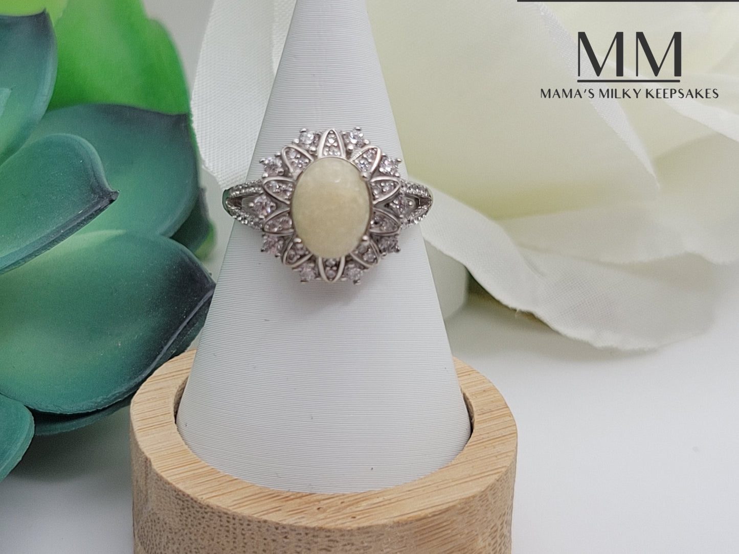 Breastmilk Oval Ring, Cremation Oval Ring Sterling Silver Oval Ring, Hair Oval Ring , Ash Oval Ring, Umbilical Cord Oval Ring, BreastmilkJewelry Oval Ring