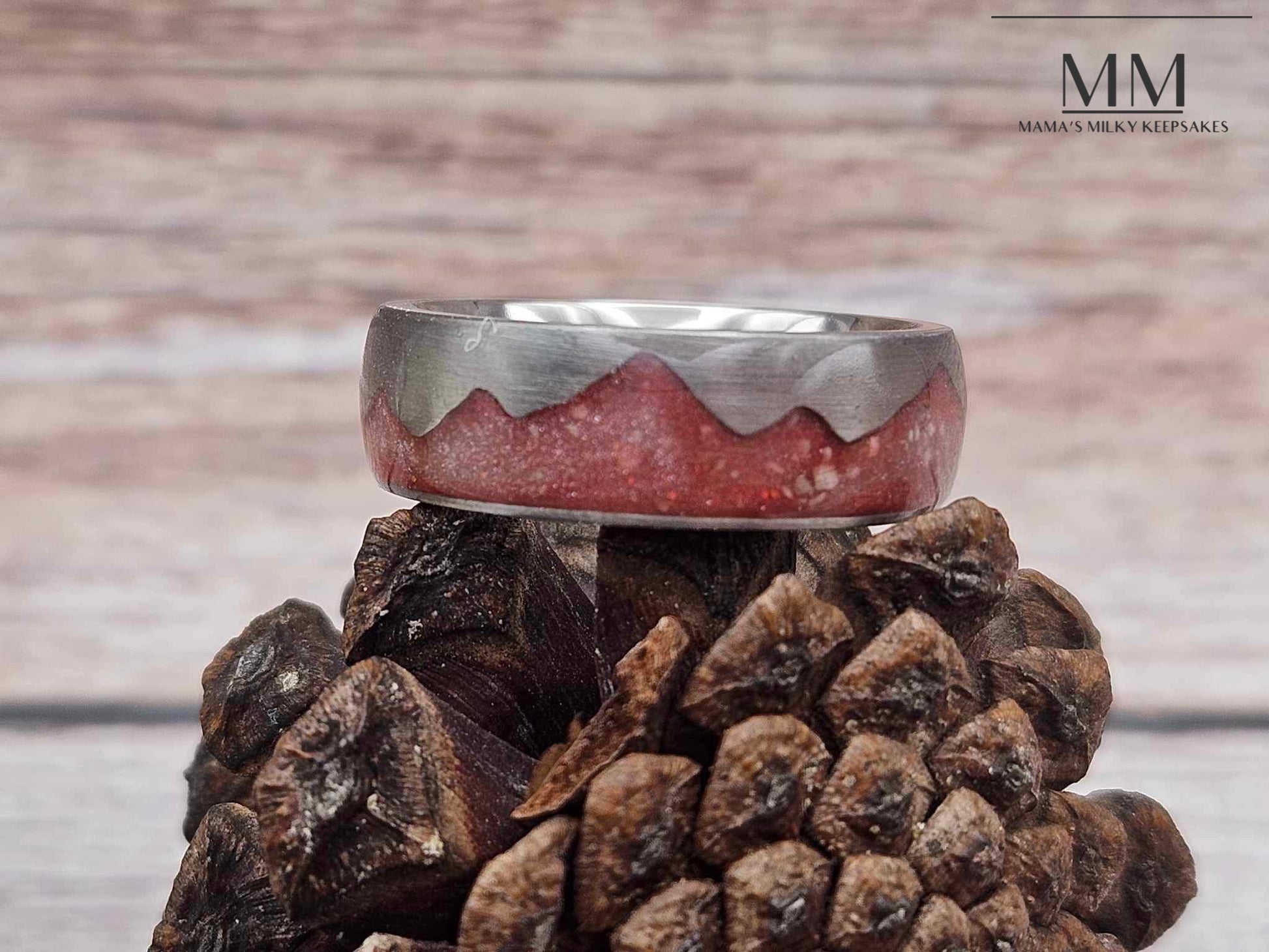 Breastmilk Mens Ring Cremation Mens Ring, Keepsake Mens Ring, Sterling Silver Mens Ring, Hair Mens Ring, Ash Mens Ring, Umbilical Cord Mens Ring, BreastmilkJewelry Mens Ring