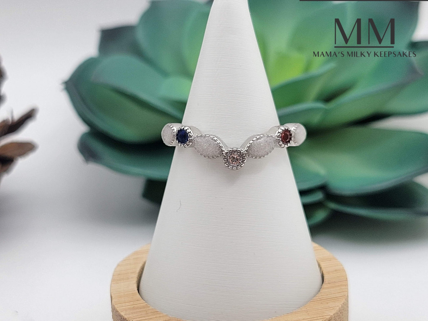 Breastmilk Stacking Band Ring Cremation Stacking Band Ring, Keepsake Stacking Band ring, Sterling Silver Stacking Band Ring, Hair Stacking Band Ring, Ash Stacking Band Ring, Umbilical Cord Stacking Band Ring, BreastmilkJewelry Stacking Ring