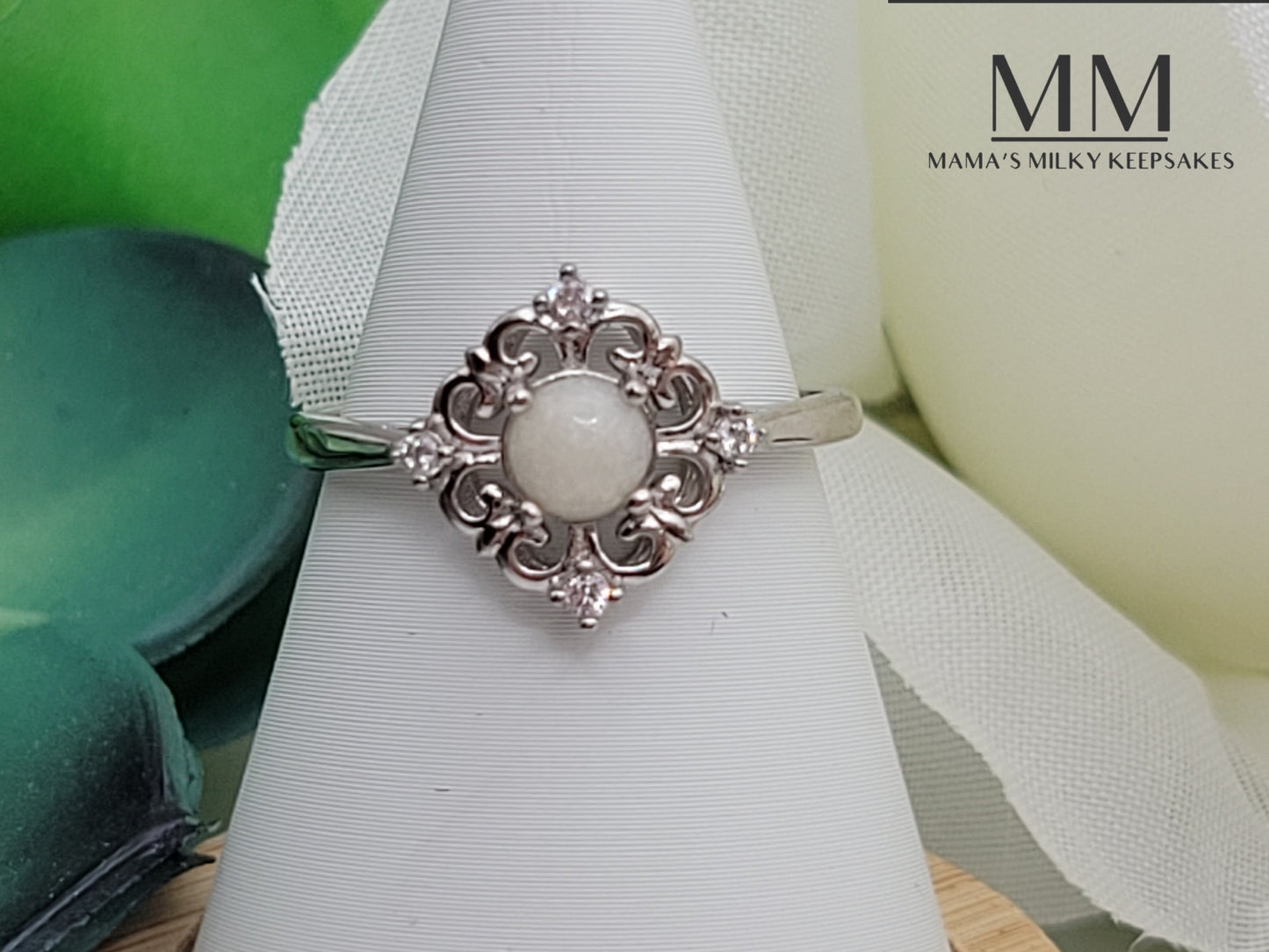 Breastmilk Round Ring, Cremation Round Ring, Keepsake Round Ring, Sterling Silver Round Ring, Hair Ring, Ash Ring, Umbilical Cord Ring, BreastmilkJewelry Round Ring