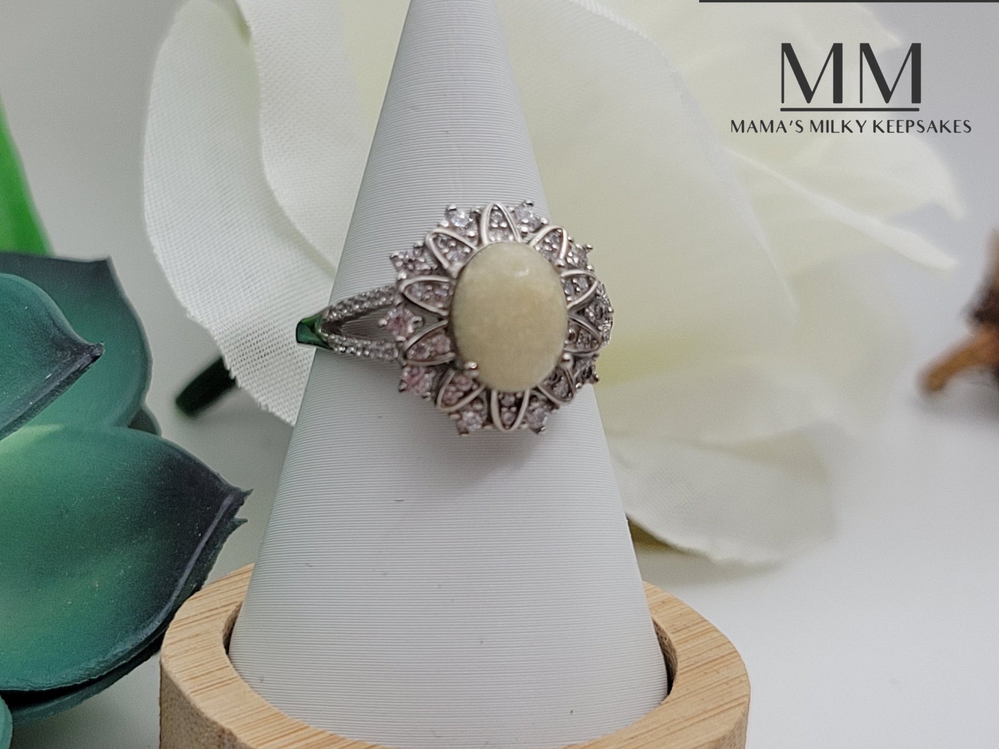 Breastmilk Oval Ring, Cremation Oval Ring Sterling Silver Oval Ring, Hair Oval Ring , Ash Oval Ring, Umbilical Cord Oval Ring, BreastmilkJewelry Oval Ring