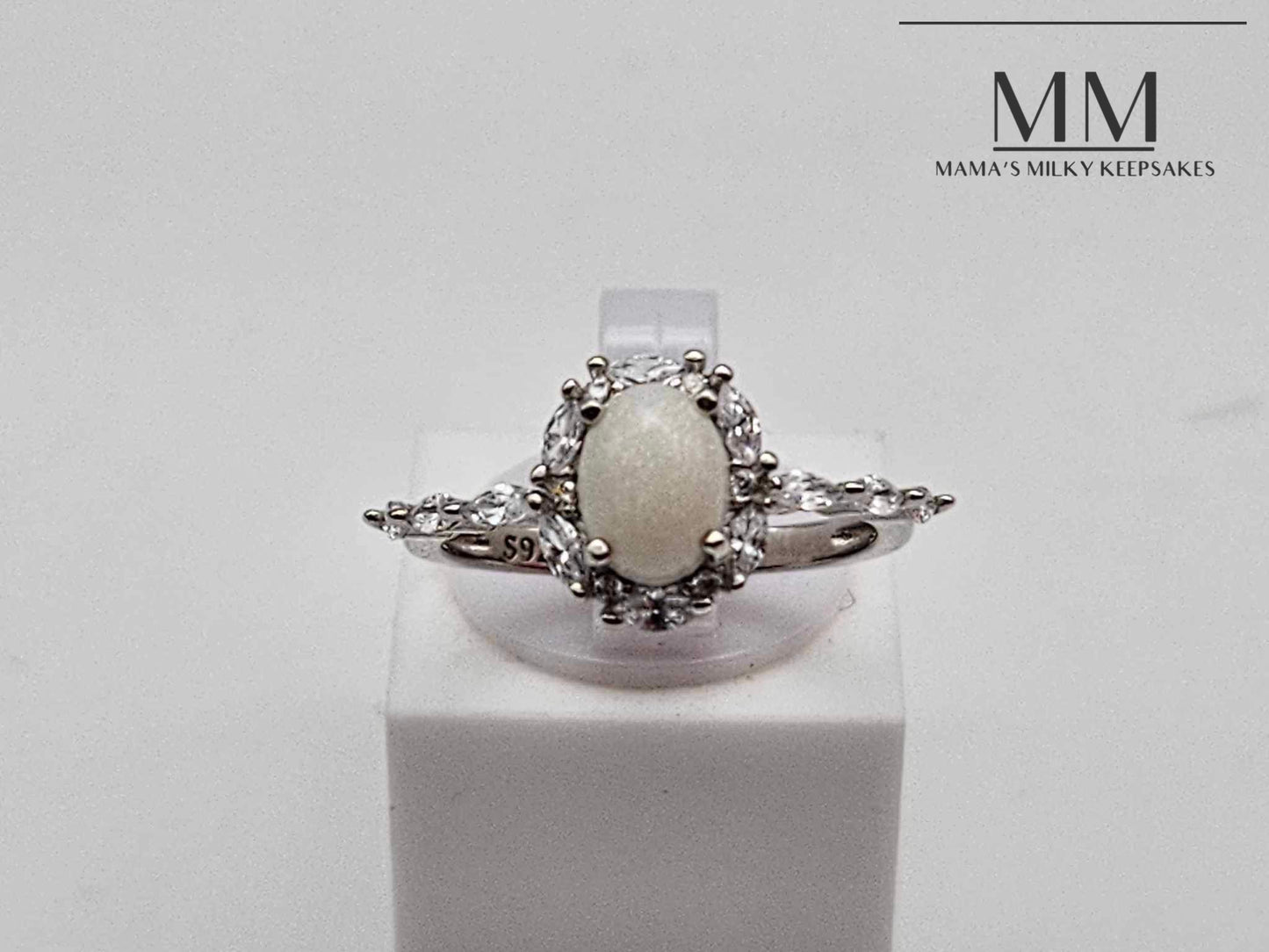 Breastmilk Oval Ring, Cremation Oval Ring, Keepsake Oval Ring, Sterling Silver Oval Ring, Hair Oval Ring, Ash Oval Ring, Umbilical Cord Oval Ring, BreastmilkJewelry Oval Ring