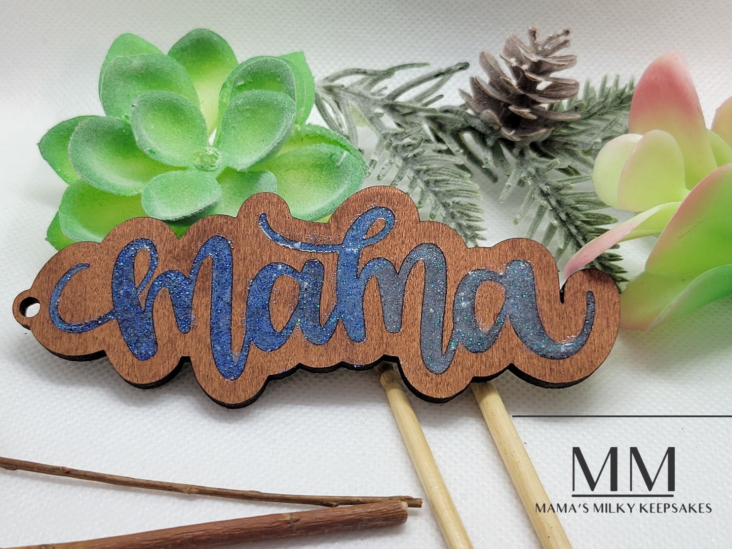 Wooden Ornament Keychain